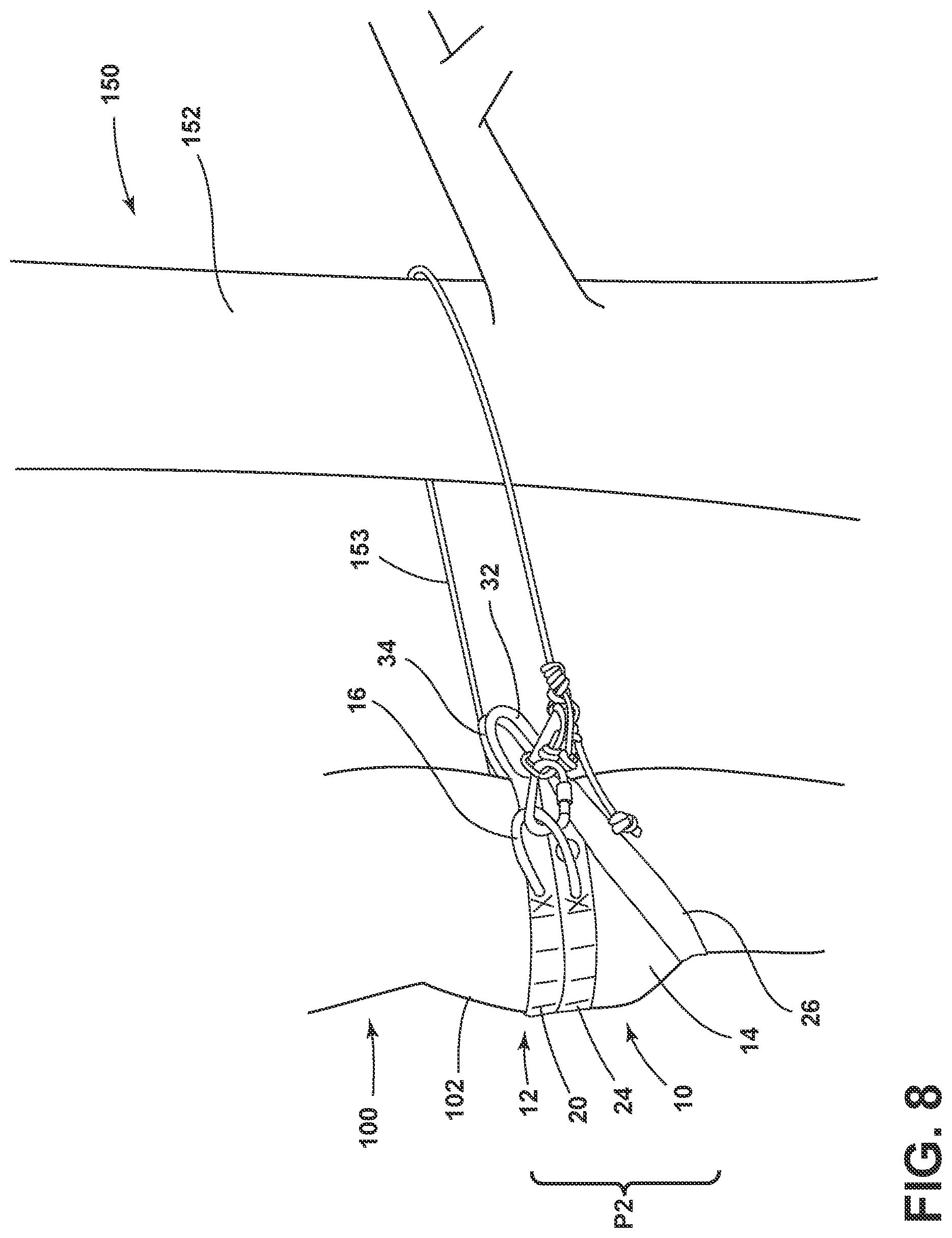 Patent US11771931 Figure 8 – Tree saddle