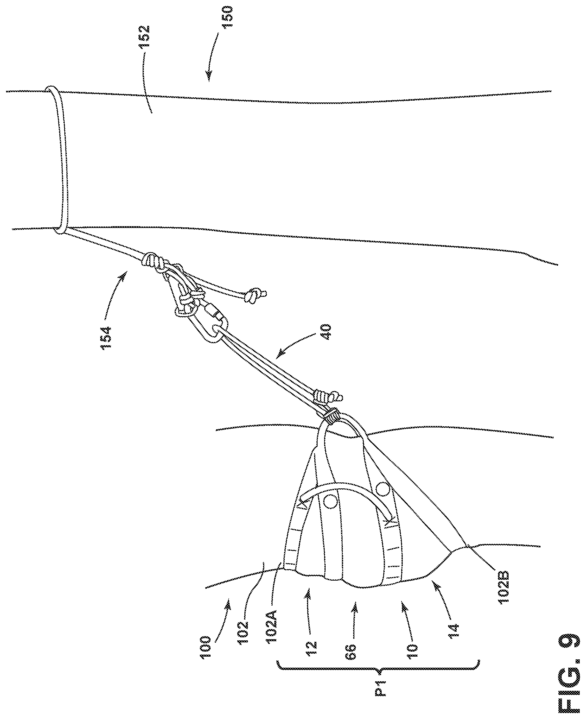 Patent US11771931 Figure 9 – Tree saddle