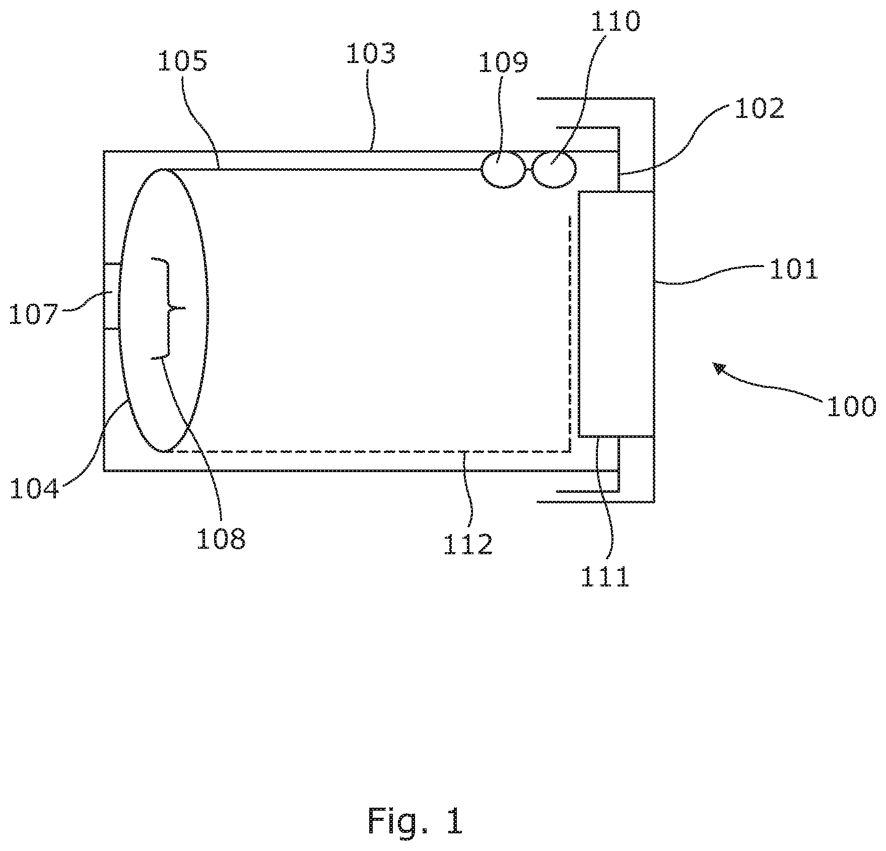Patent US11771934 Figure 1 – Fire-safety device and system