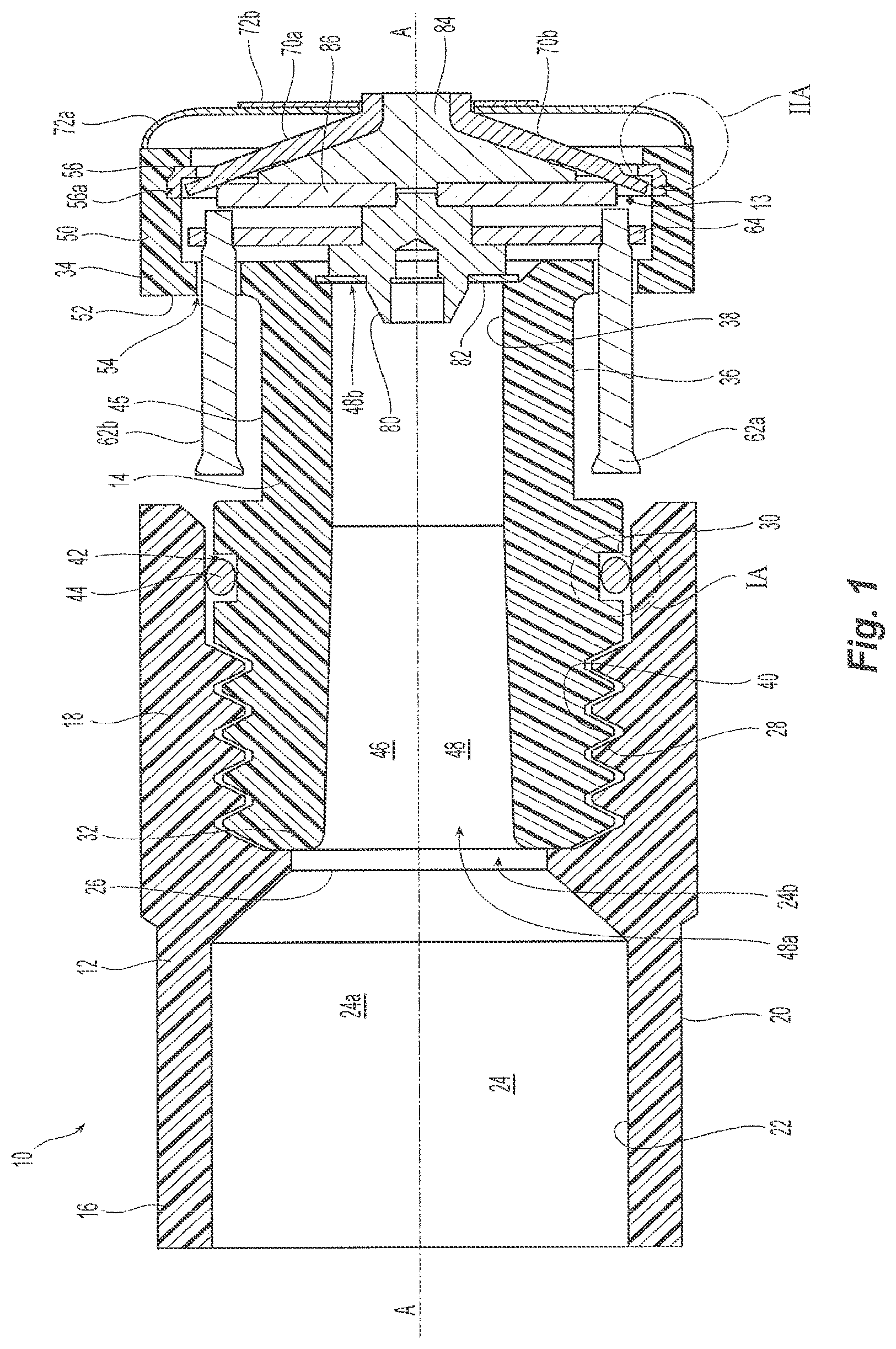 Patent US11771937 Figure 1 – Fire protection sprinkler assembly