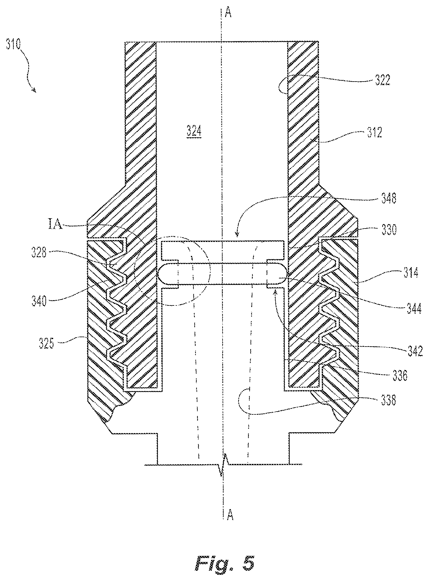 Patent US11771937 Figure 5 – Fire protection sprinkler assembly