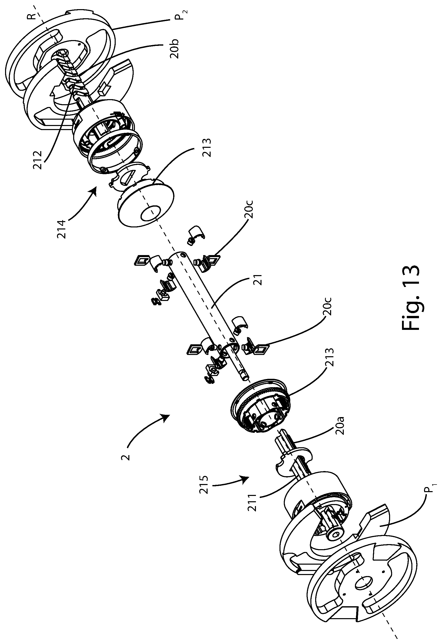 Patent US11771942 Figure 7 – Automatic regulation system for the weight of a dumbbell