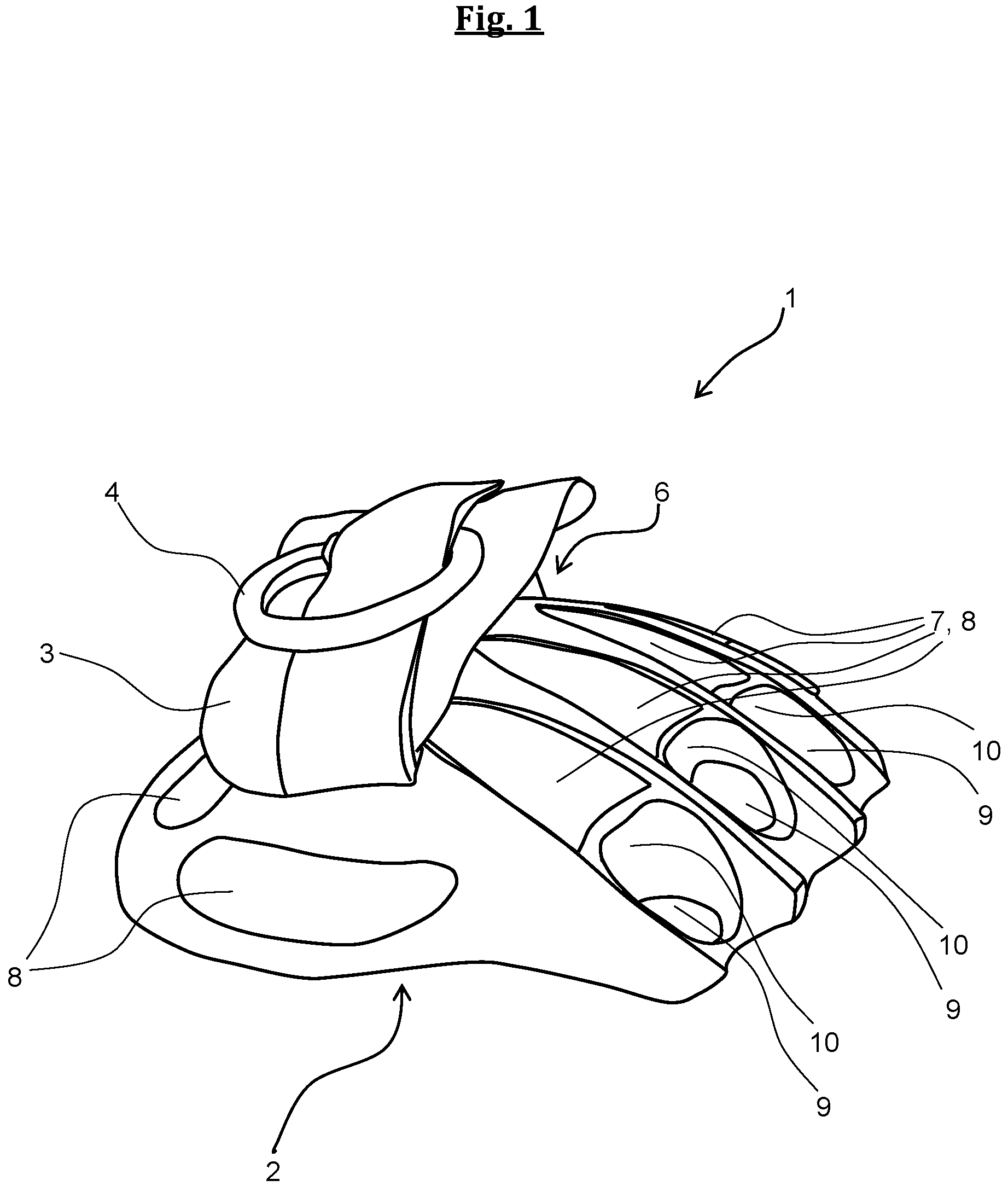 Patent US11771943 — Holding device for using gym equipment — Figure 1