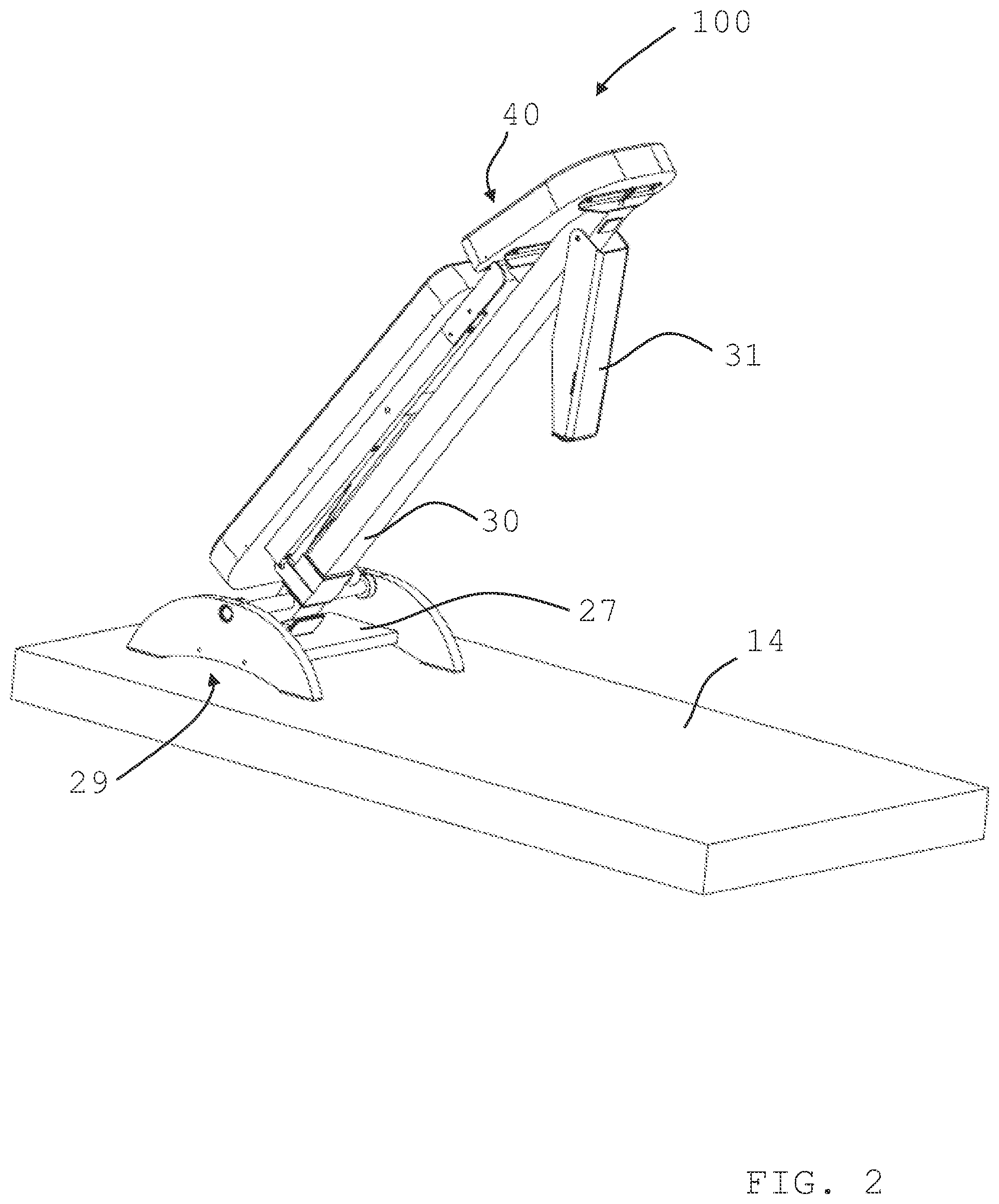 Patent US11771944 Figure 2 – Retractable exercise system