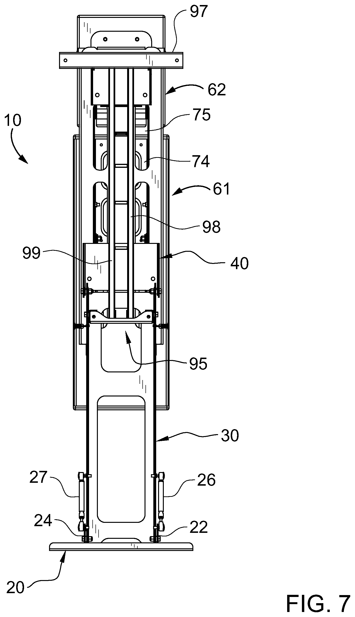Patent US11771945 Figure 12 – Retractable wall mountable inclinable bench system