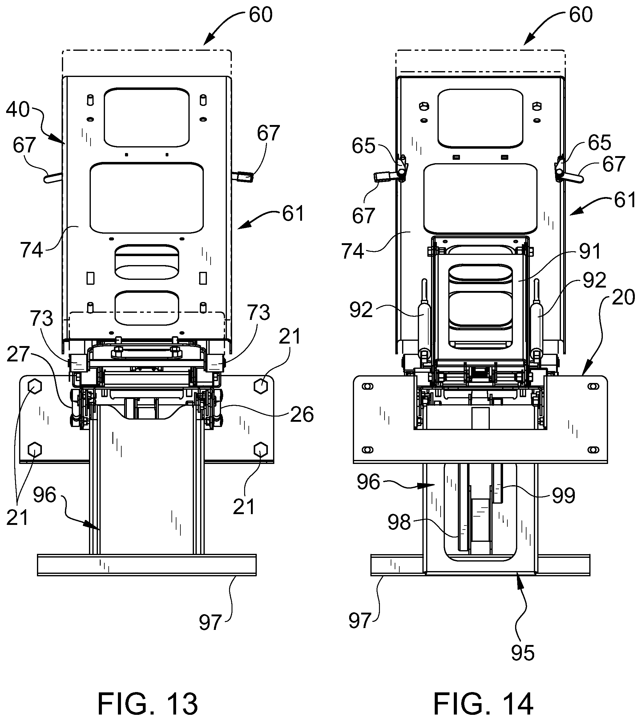 Patent US11771945 Figure 17 – Retractable wall mountable inclinable bench system