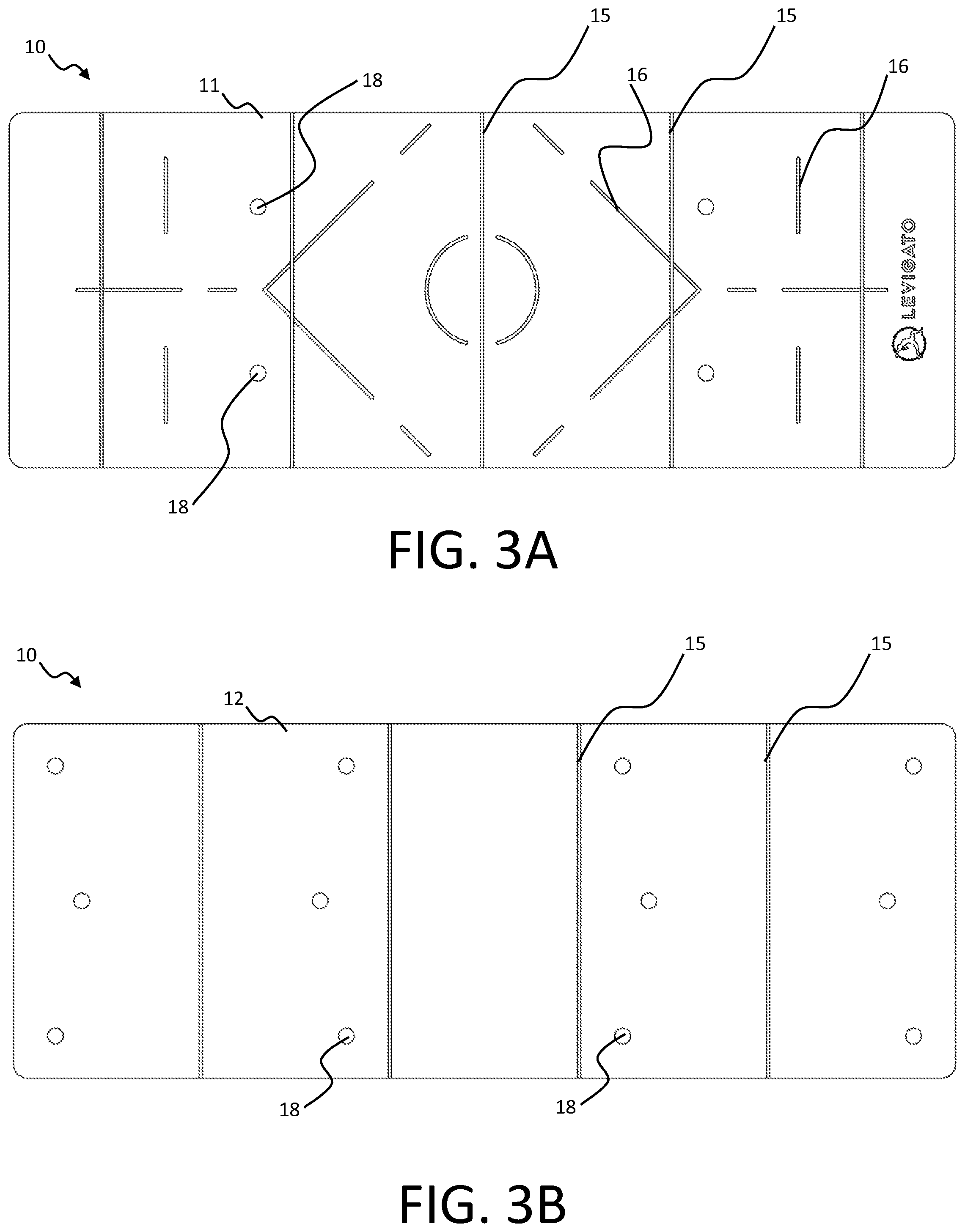 Patent US11771947 Figure 4 – Folding athletics mat with magnetic assembly