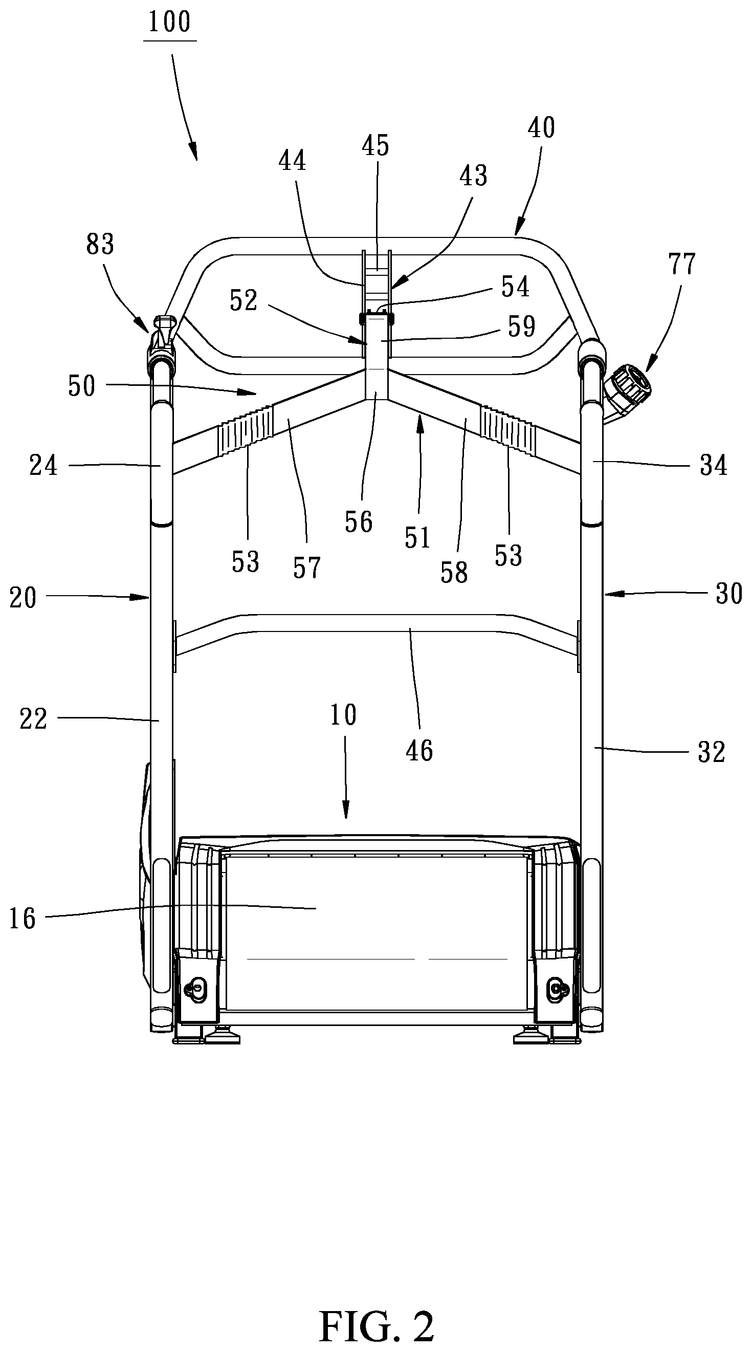 Patent US11771948 Figure 2 – Exercise apparatus
