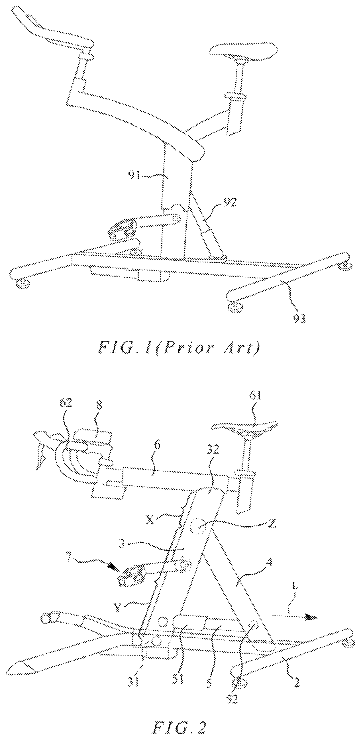 Patent US11771949 Figure 1 – Realistic sloping simulation device for fitness equipment