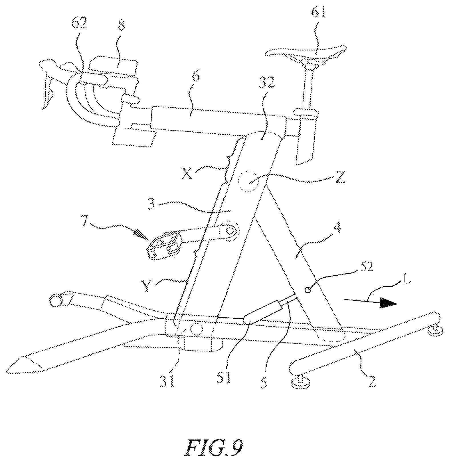 Patent US11771949 Figure 6 – Realistic sloping simulation device for fitness equipment