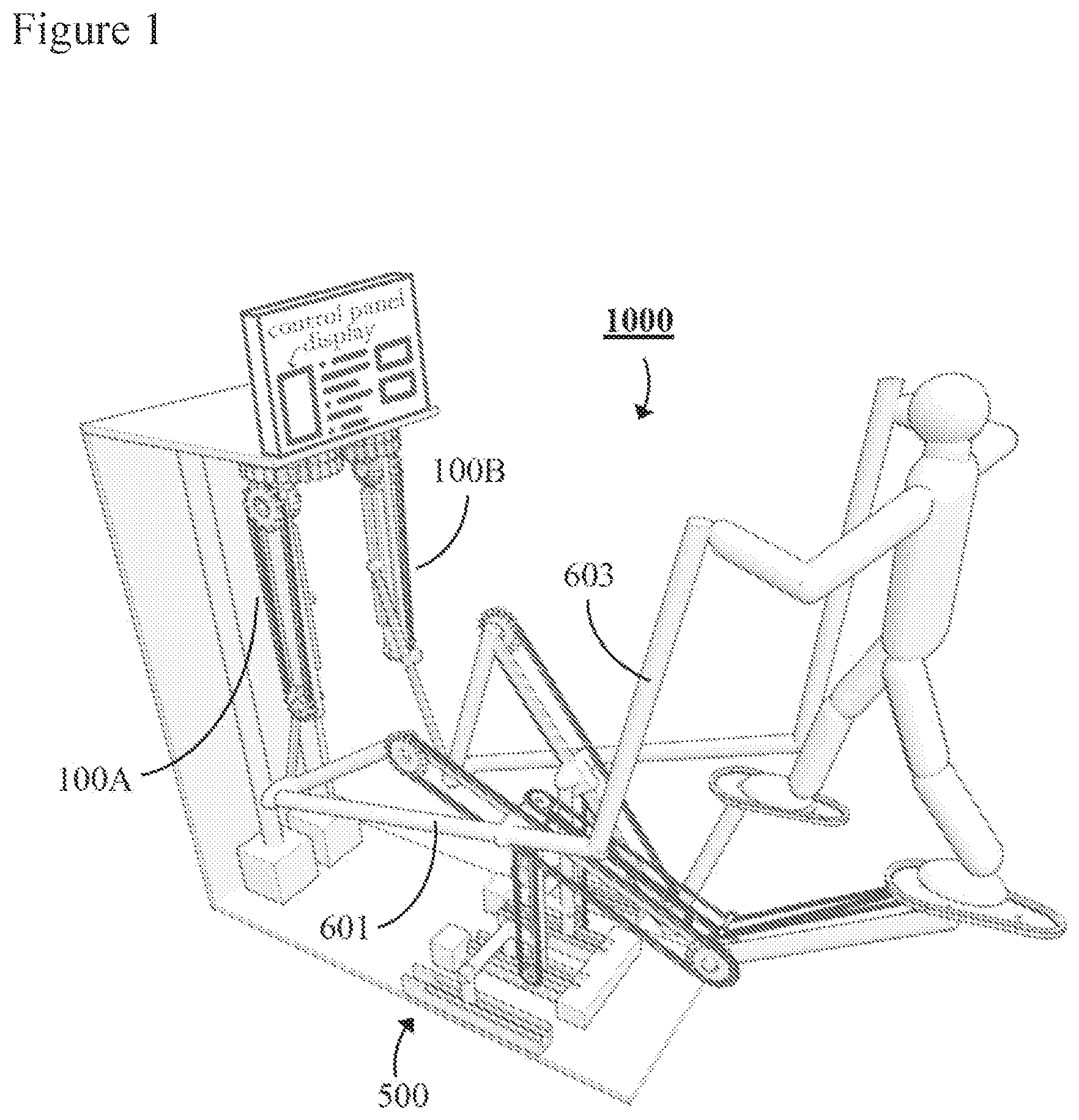 Patent US11771950 Figure 1 – Full body aerobic exercise machine