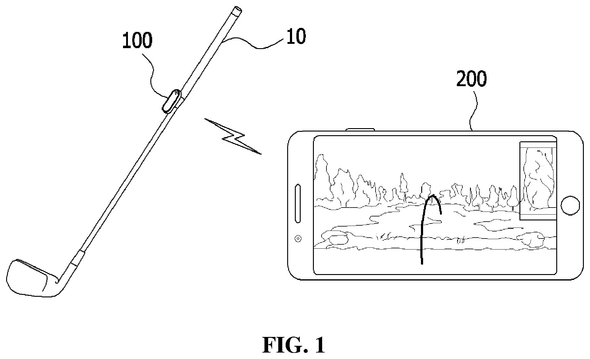 Patent US11771956 Figure 1 – Swing analysis device