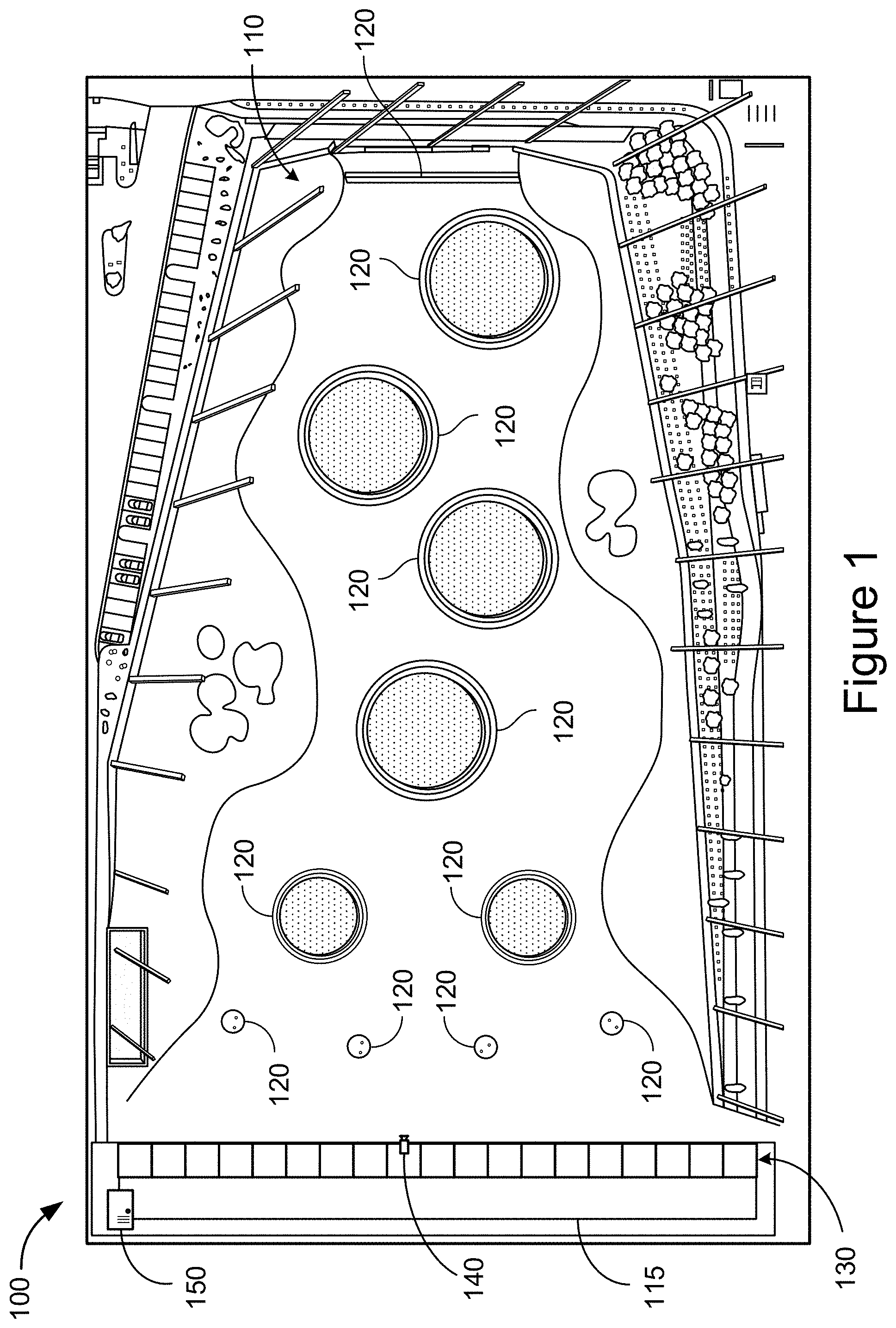Patent US11771957 Figure 1 – Trajectory extrapolation and origin determination for objects tracked in flight