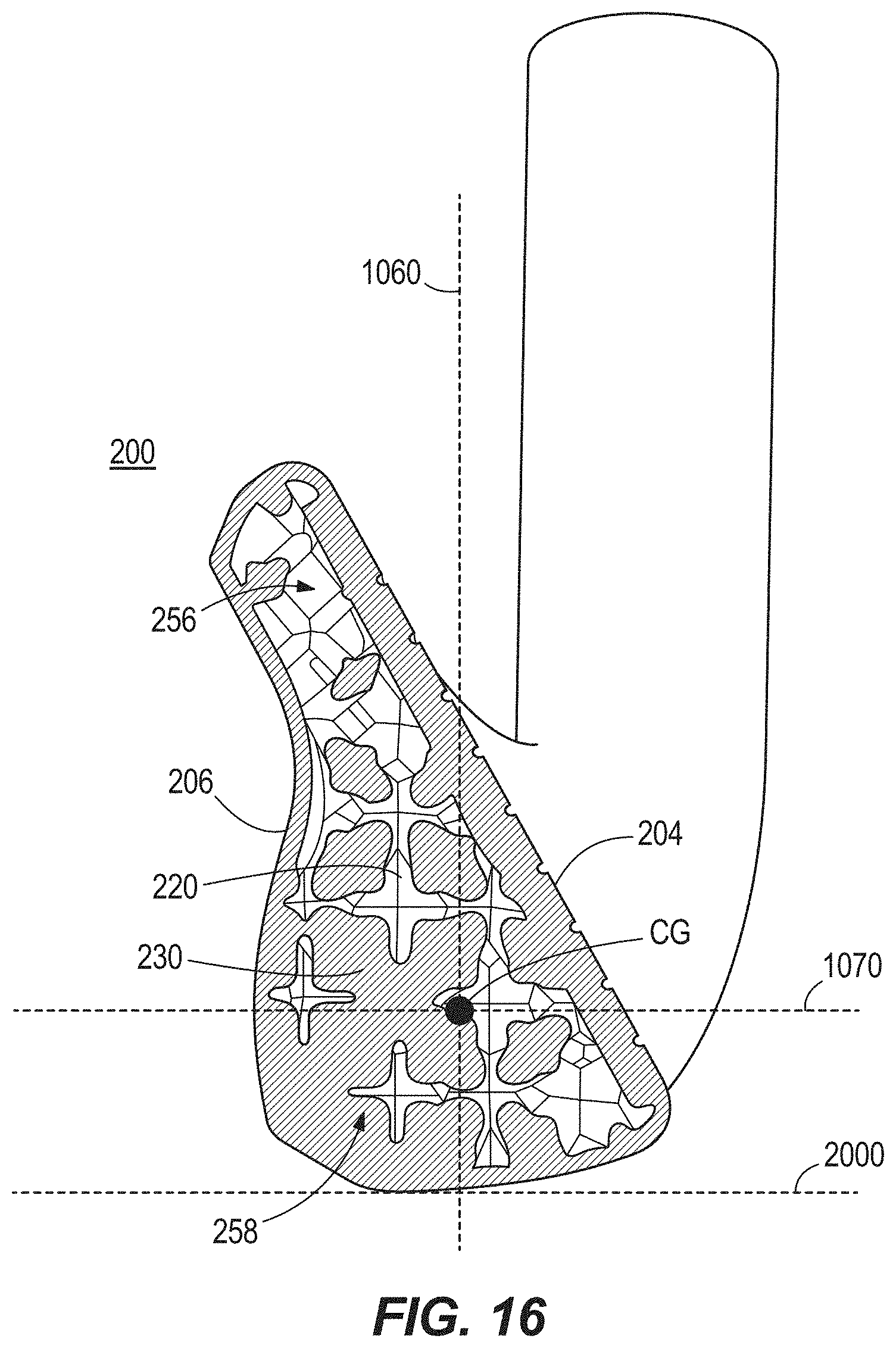 Patent US11771961 Figure 13 – Golf club head with lattices