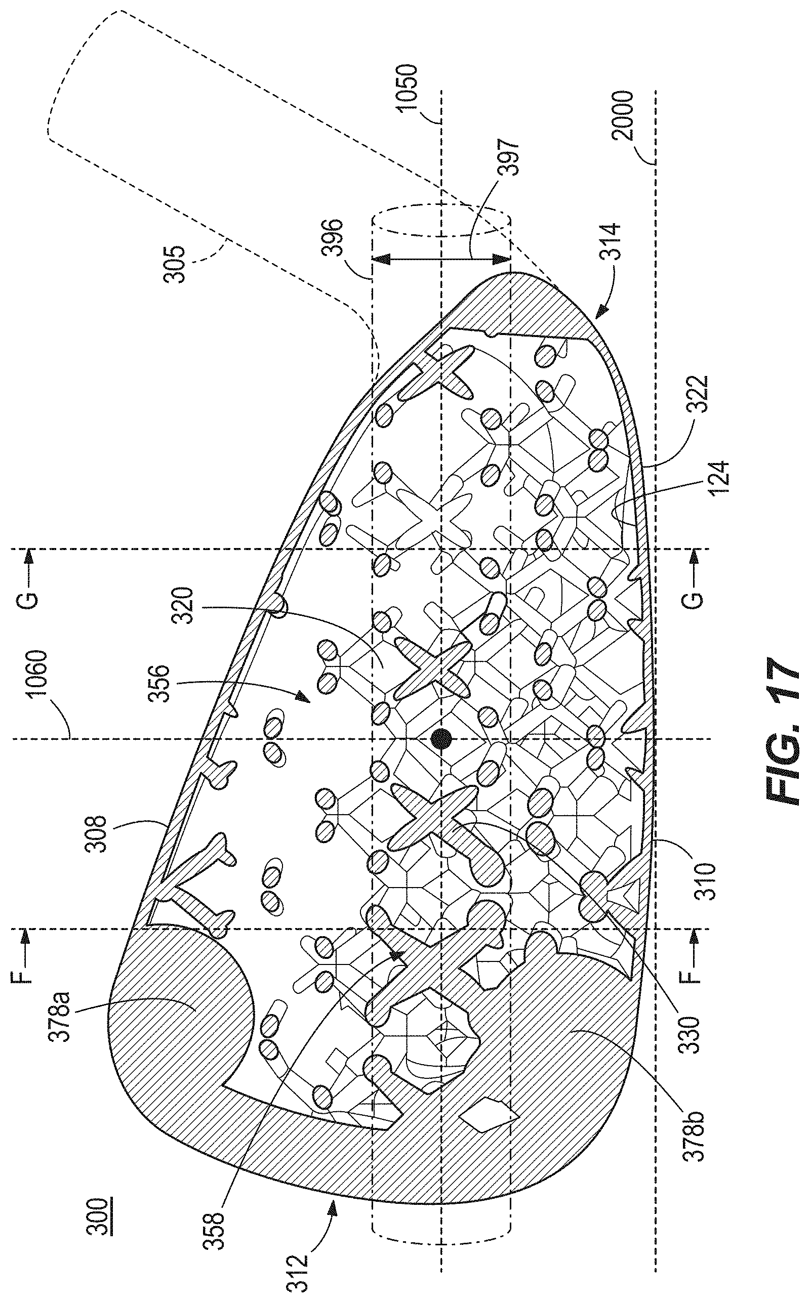 Patent US11771961 Figure 14 – Golf club head with lattices