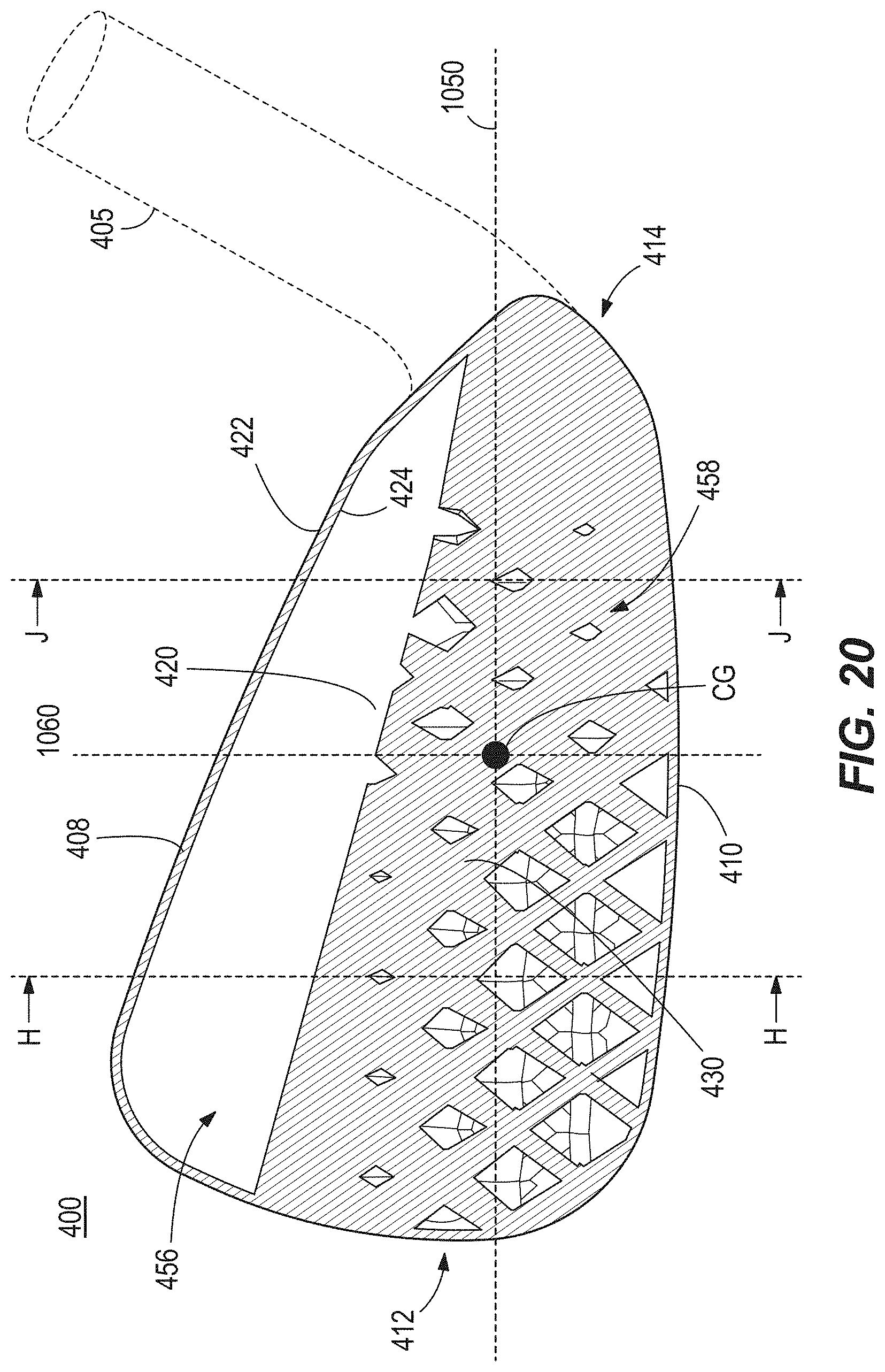 Patent US11771961 Figure 16 – Golf club head with lattices