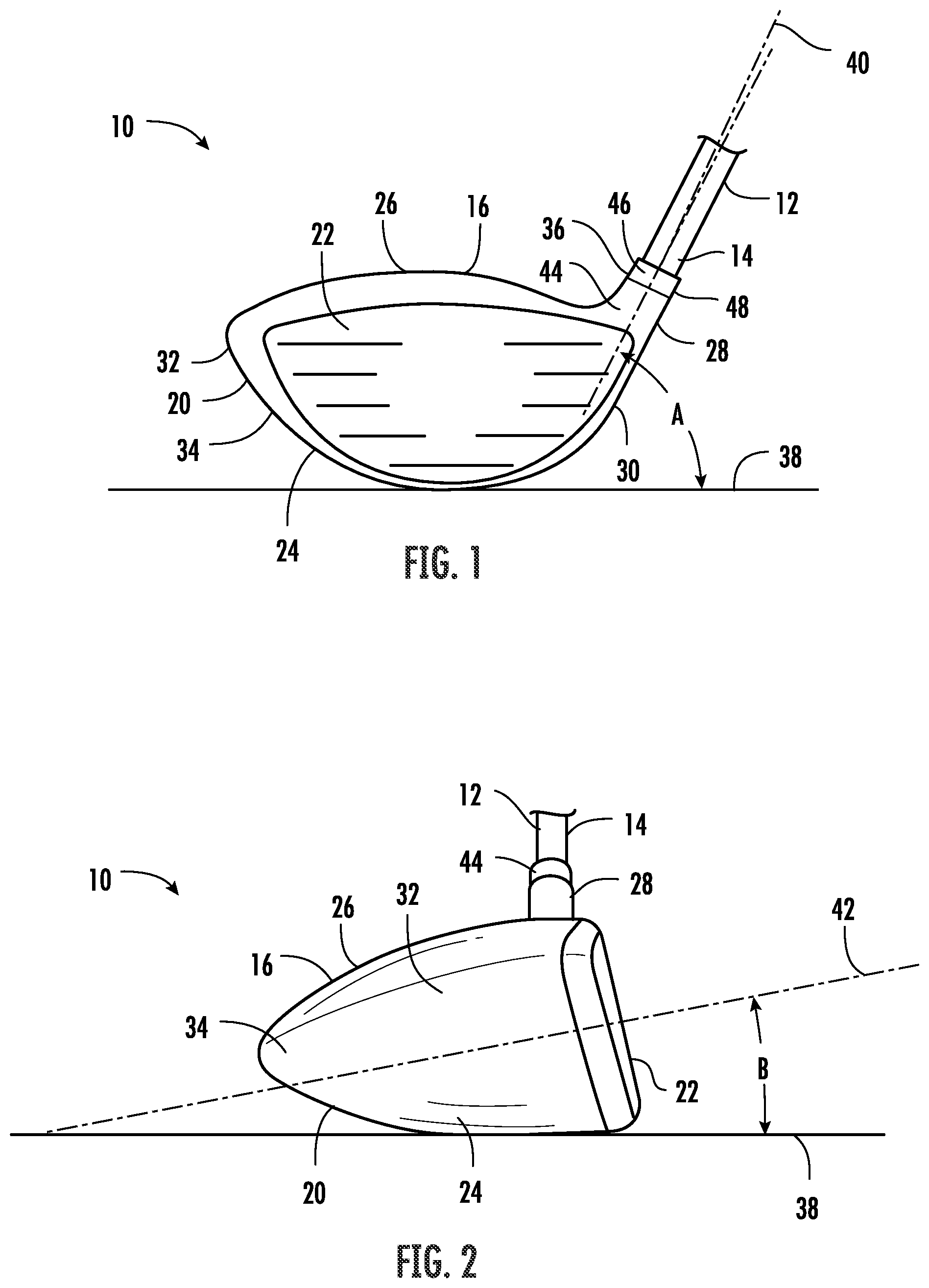 Patent US11771962 Figure 1 – Faceplate of a golf club head
