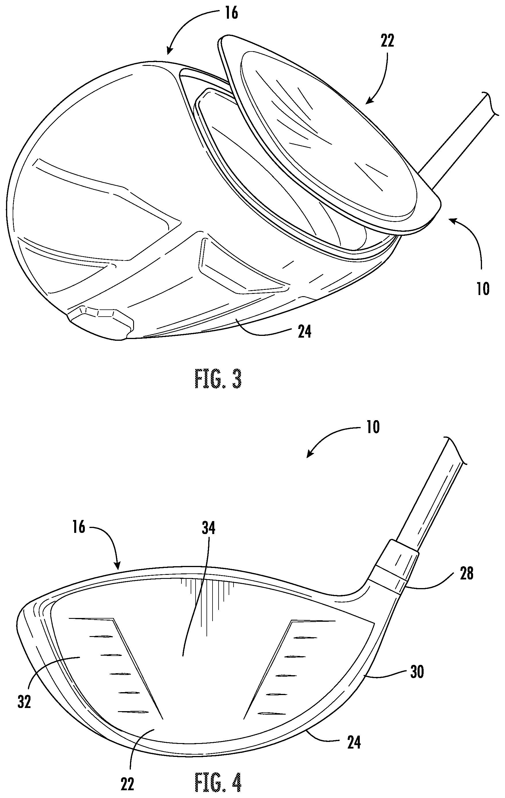 Patent US11771962 Figure 2 – Faceplate of a golf club head