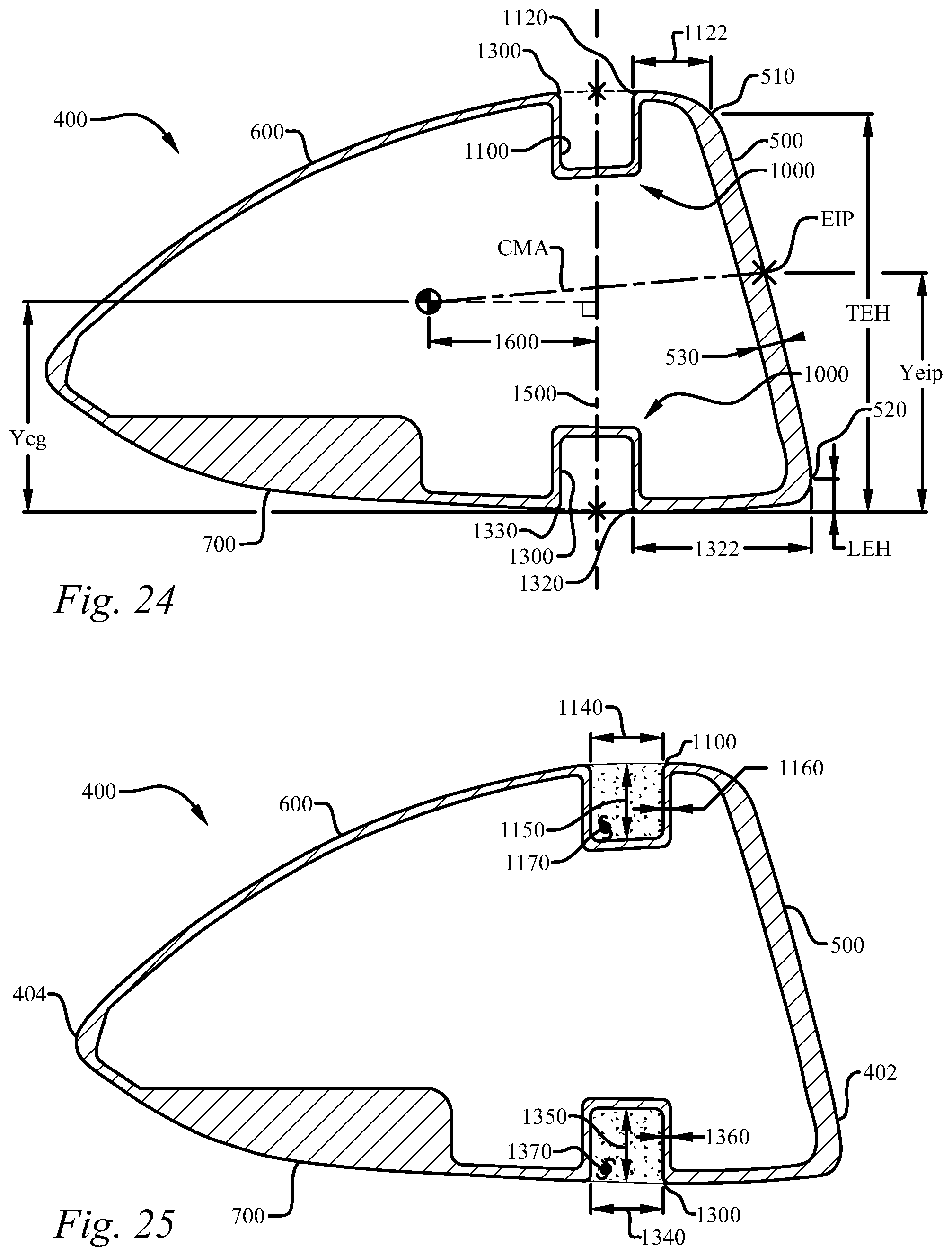 Patent US11771964 Figure 12 – Multi-material iron-type golf club head