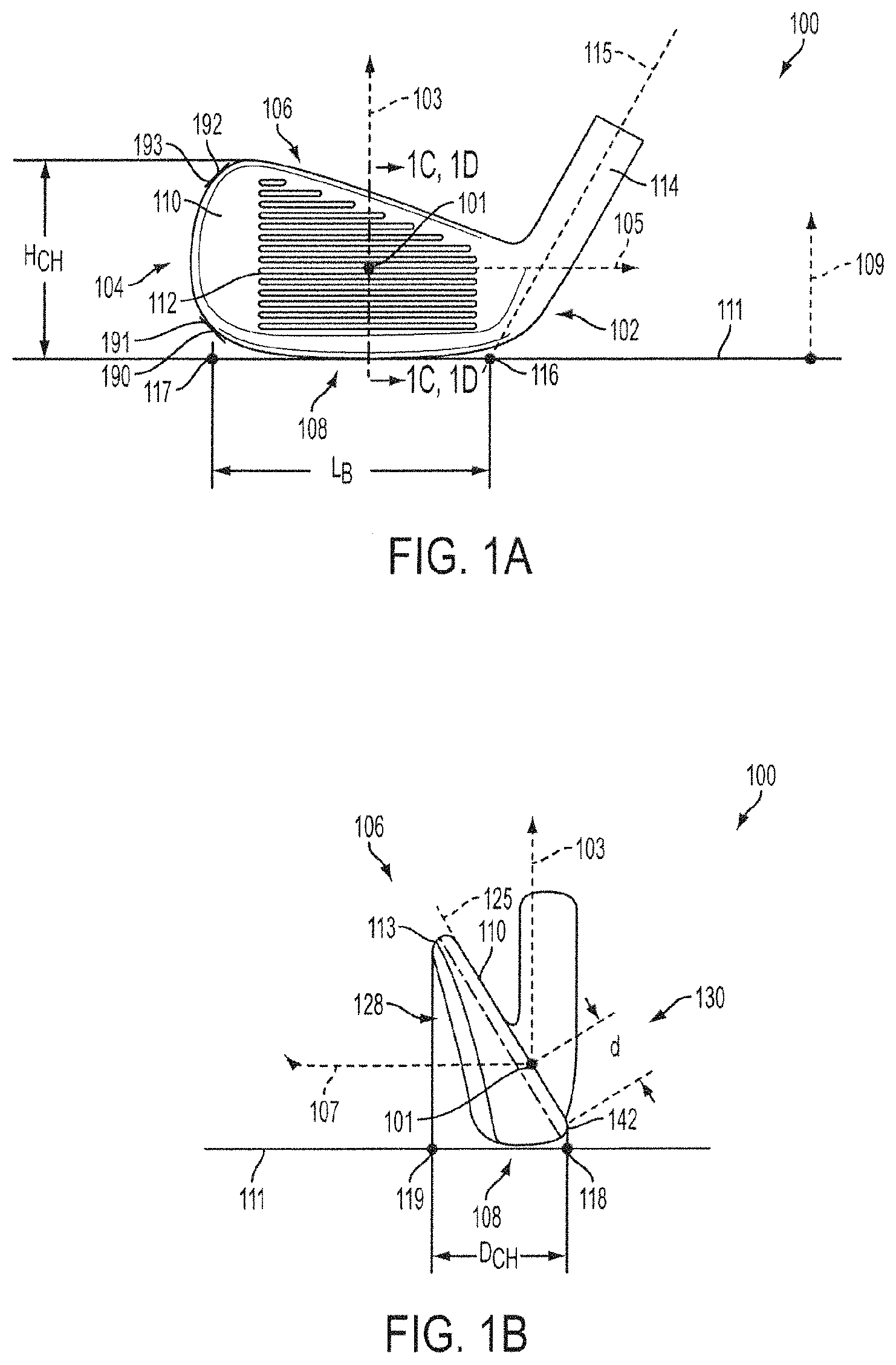 Patent US11771965 Figure 1 – Golf club