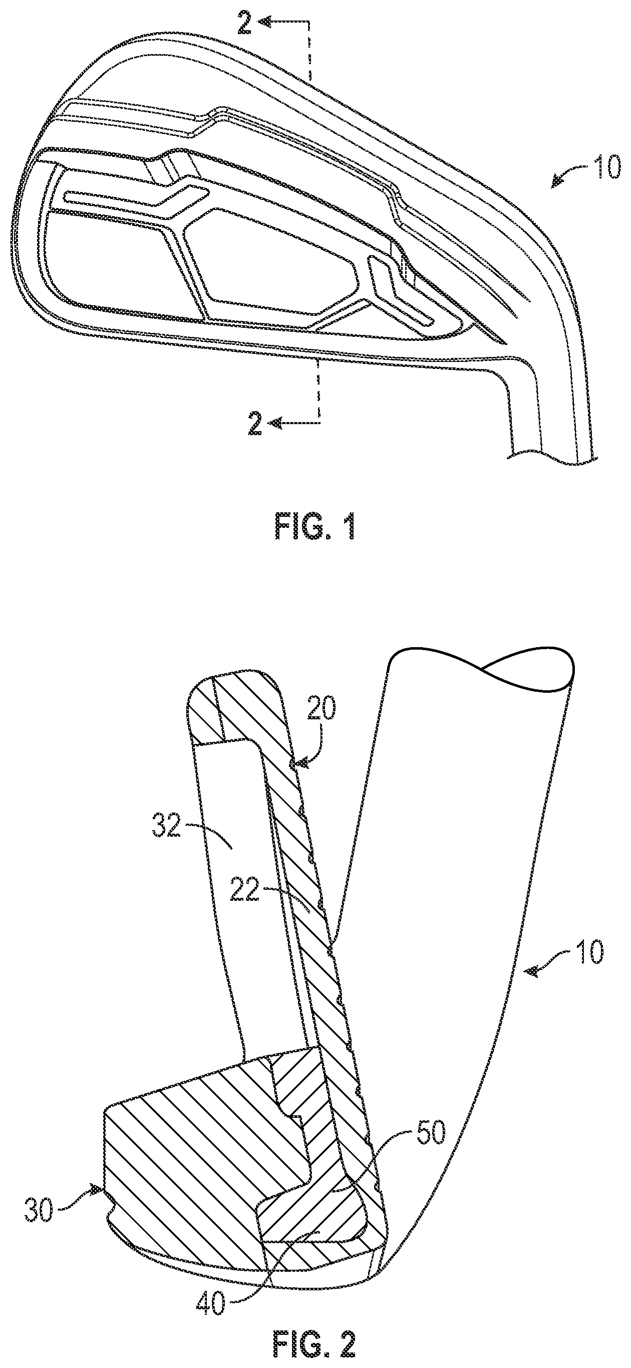 Patent US11771966 Figure 1 – Golf club head comprising microscopic bubble material