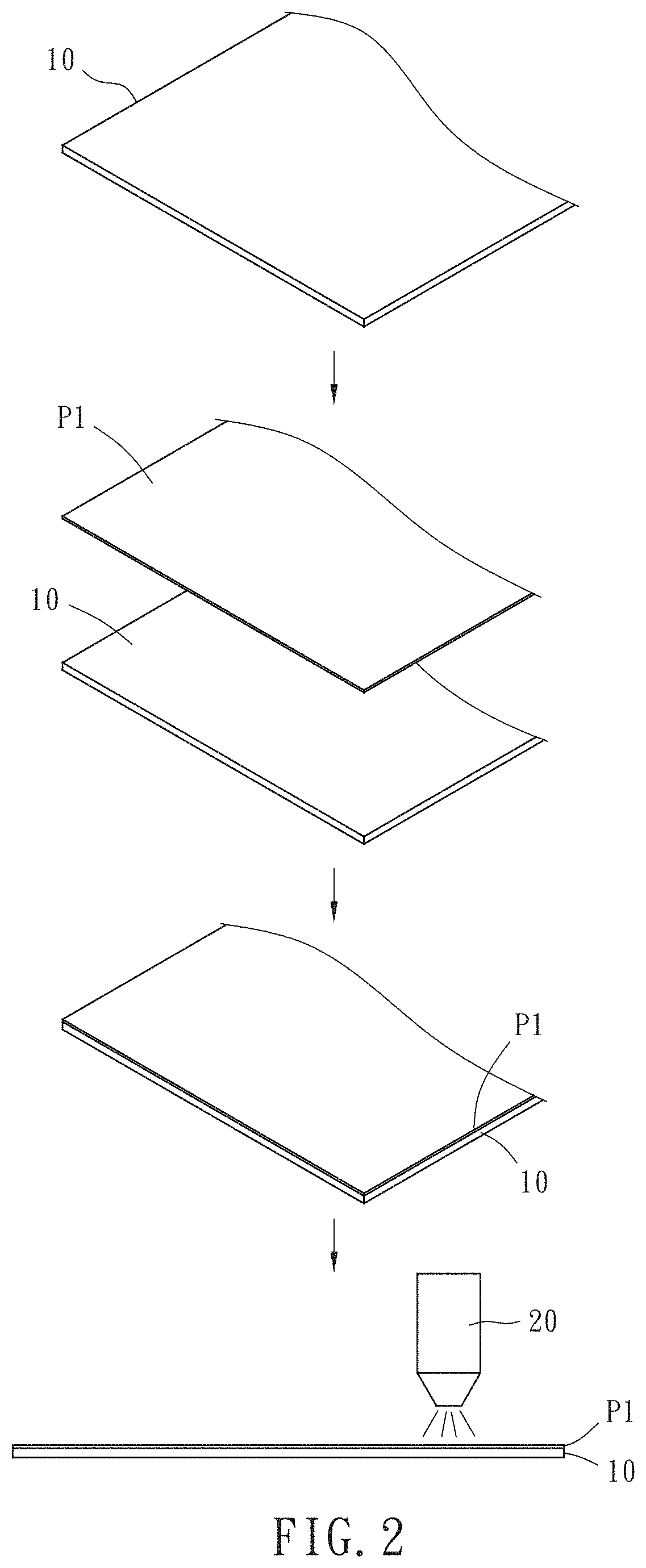 Patent US11771968 Figure 2 – Method of manufacturing racket grip 3D-tape