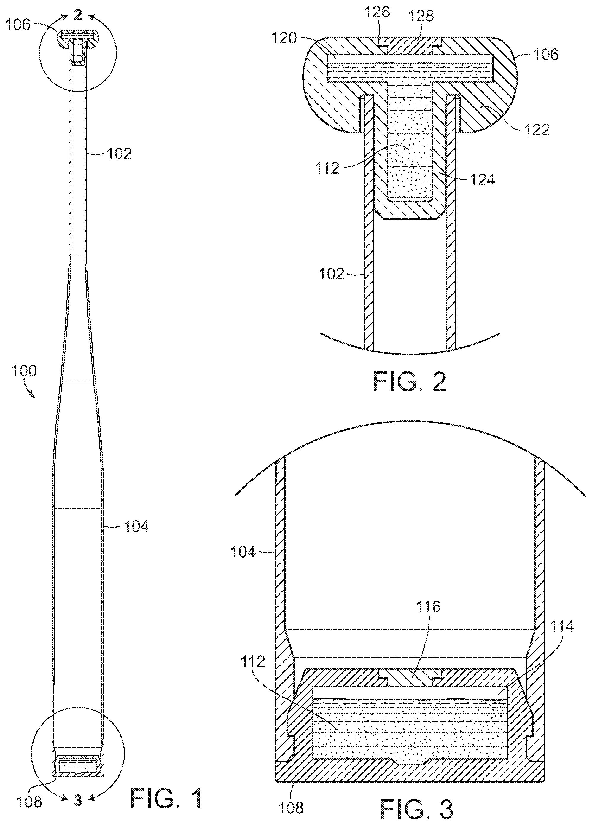 Patent US11771969 Figure 1 – Liquid damper for a bat knob and/or end cap