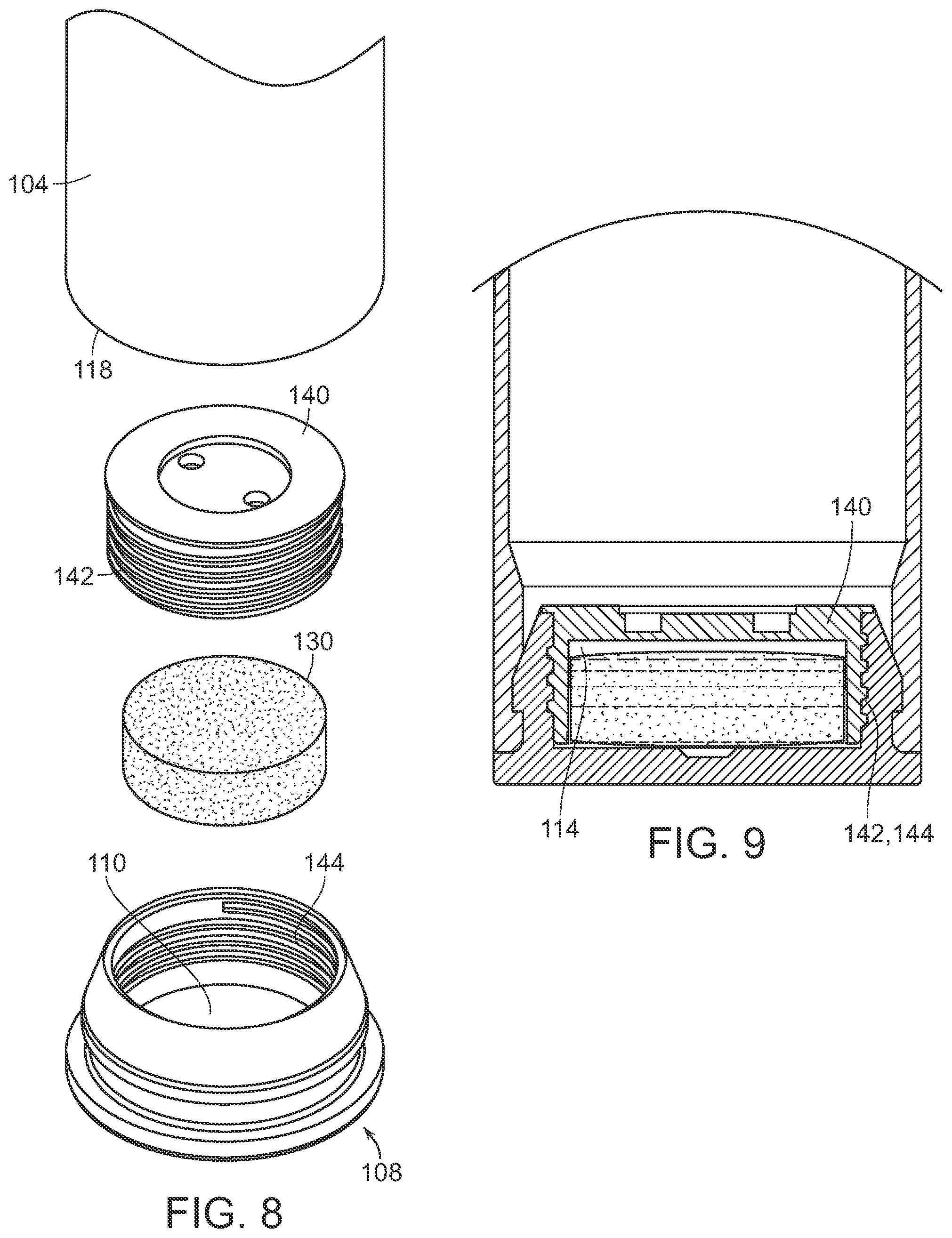 Patent US11771969 Figure 4 – Liquid damper for a bat knob and/or end cap