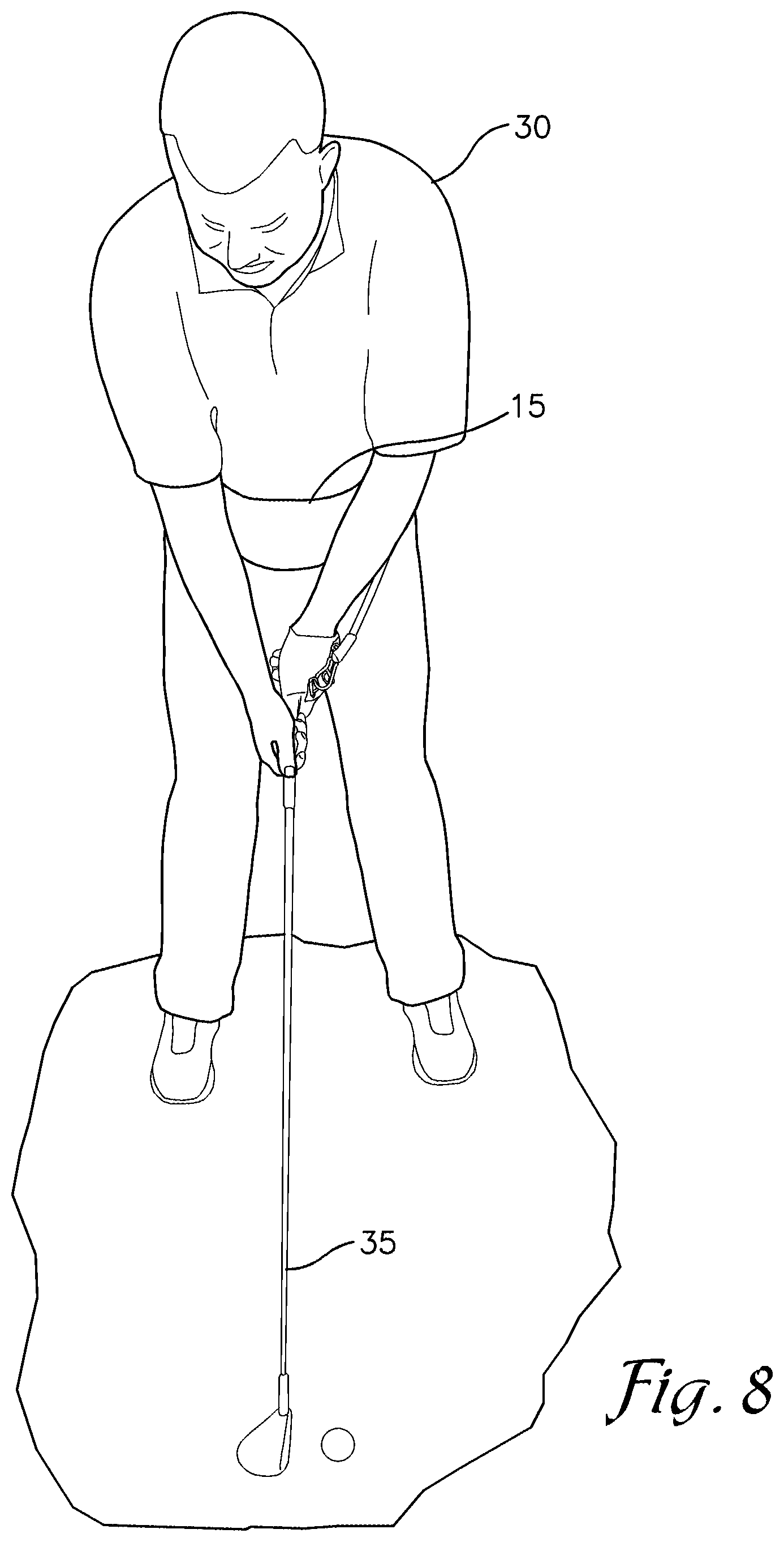 Patent US11771973 Figure 5 – Golf swing training device