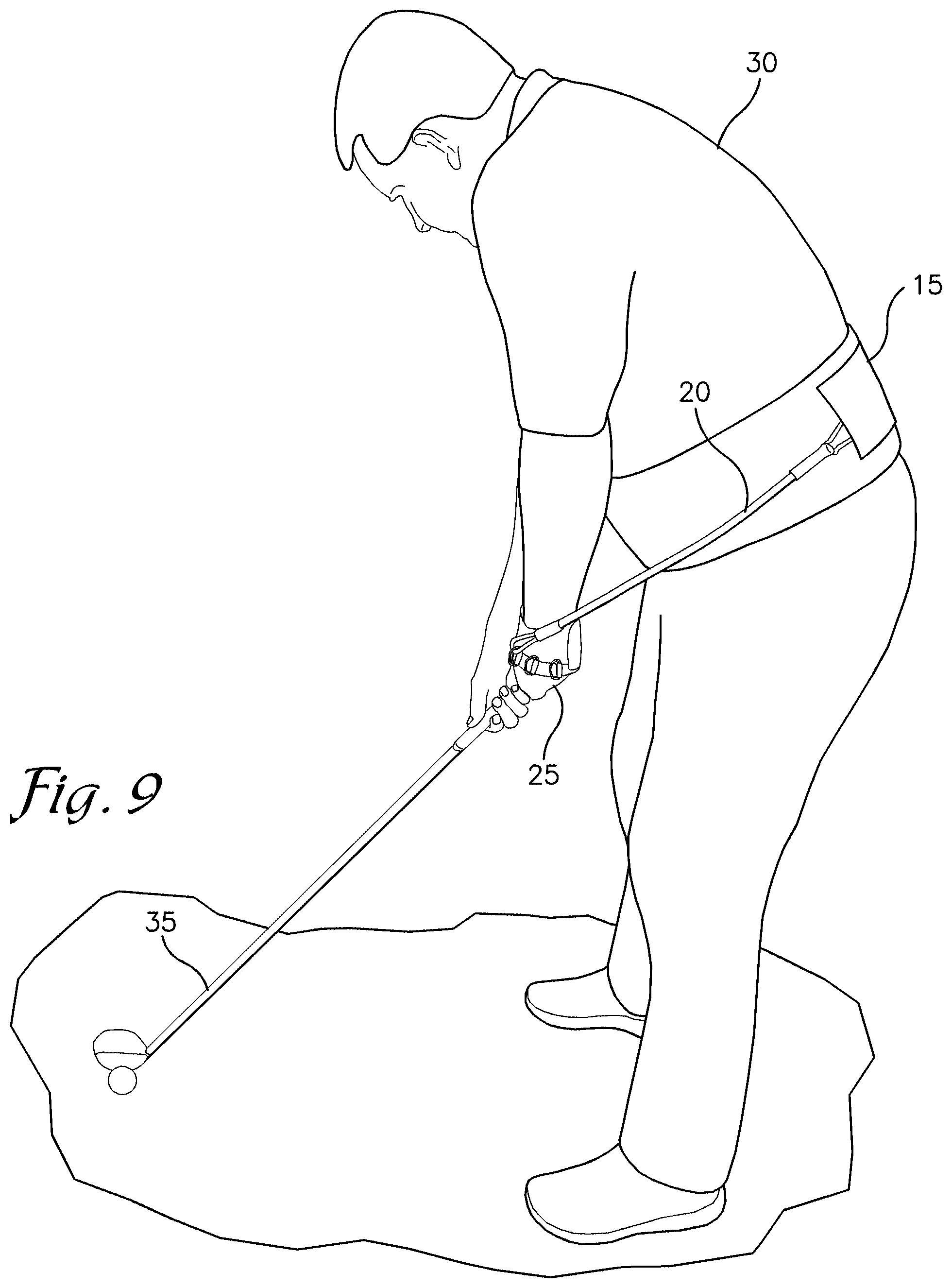 Patent US11771973 Figure 6 – Golf swing training device