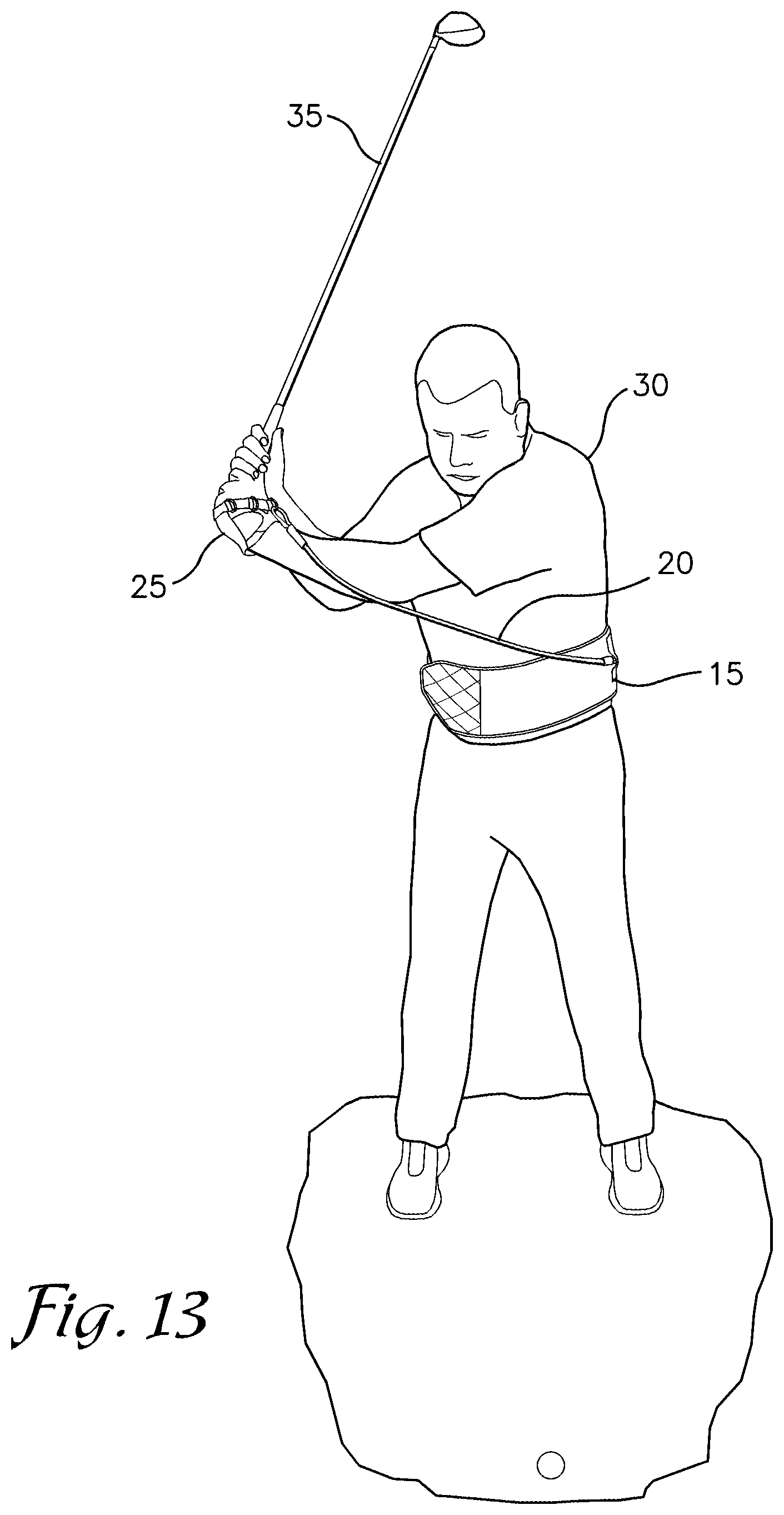 Patent US11771973 Figure 8 – Golf swing training device