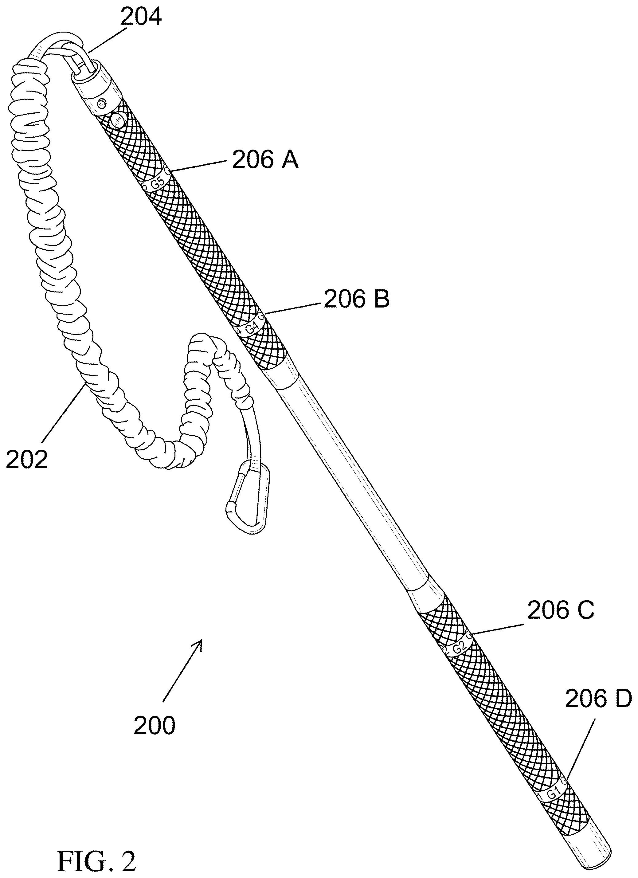 Patent US11771975 Figure 2 – Swing motion trainer