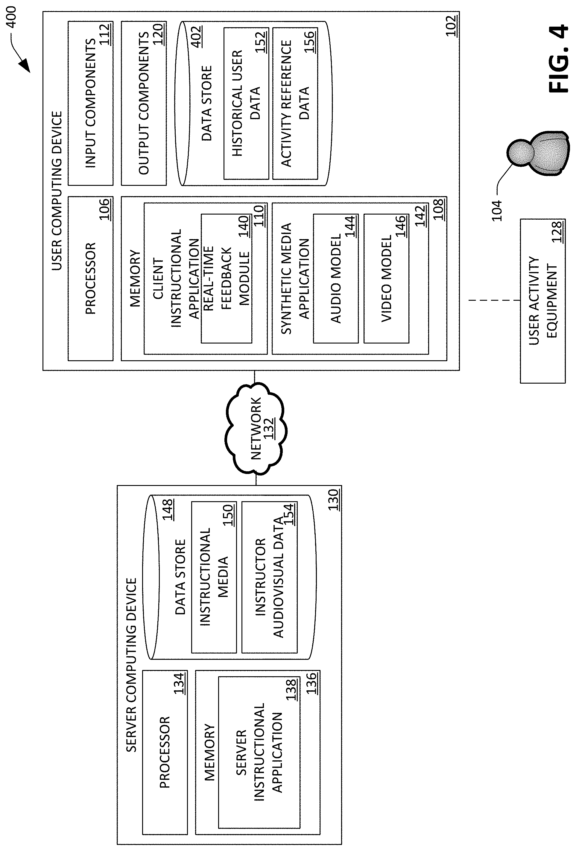 Patent US11771977 Figure 4 – Computationally customizing instructional content