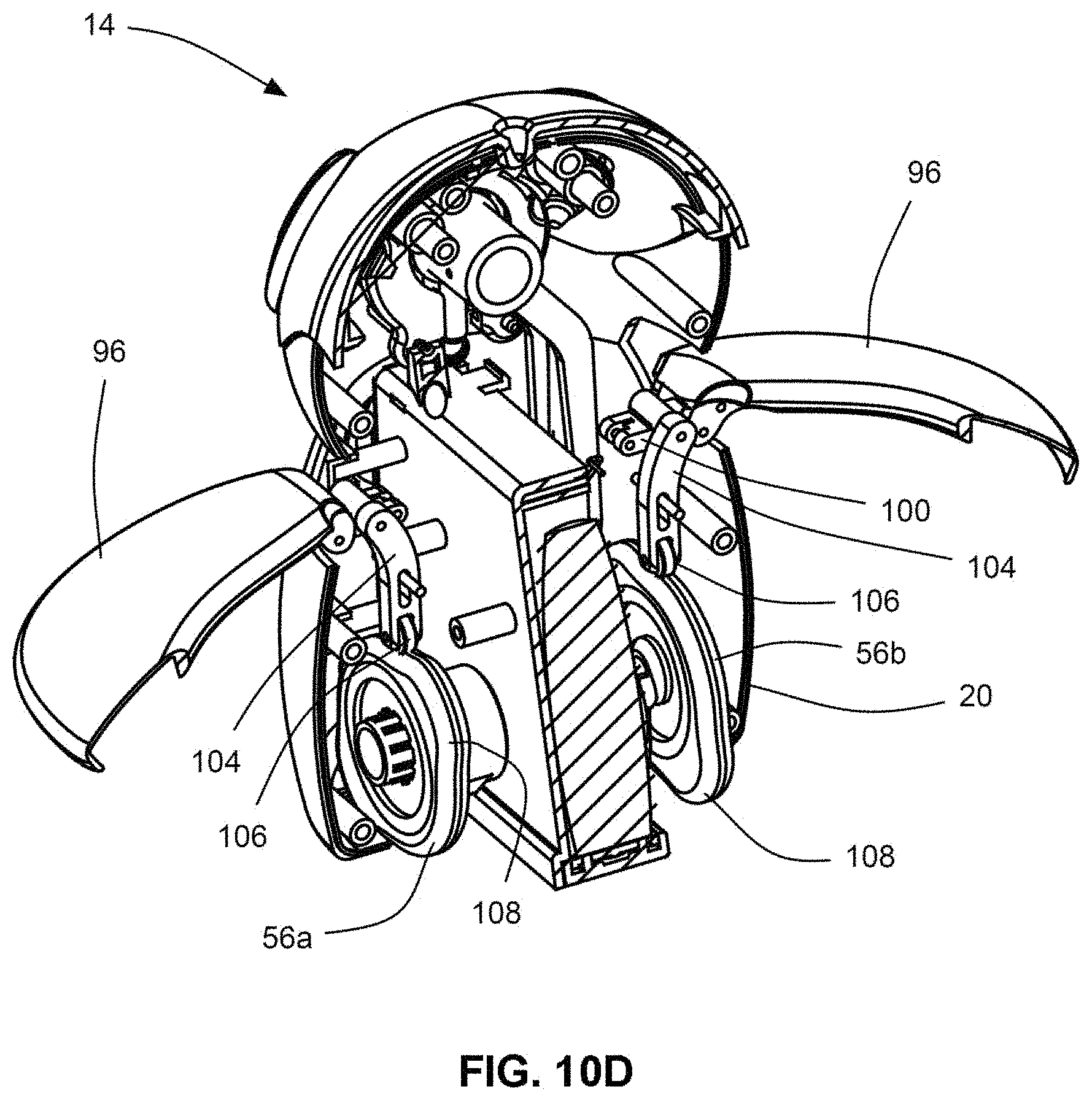 Patent US11772002 Figure 13 – Assembly with object in housing and mechanism to open housing