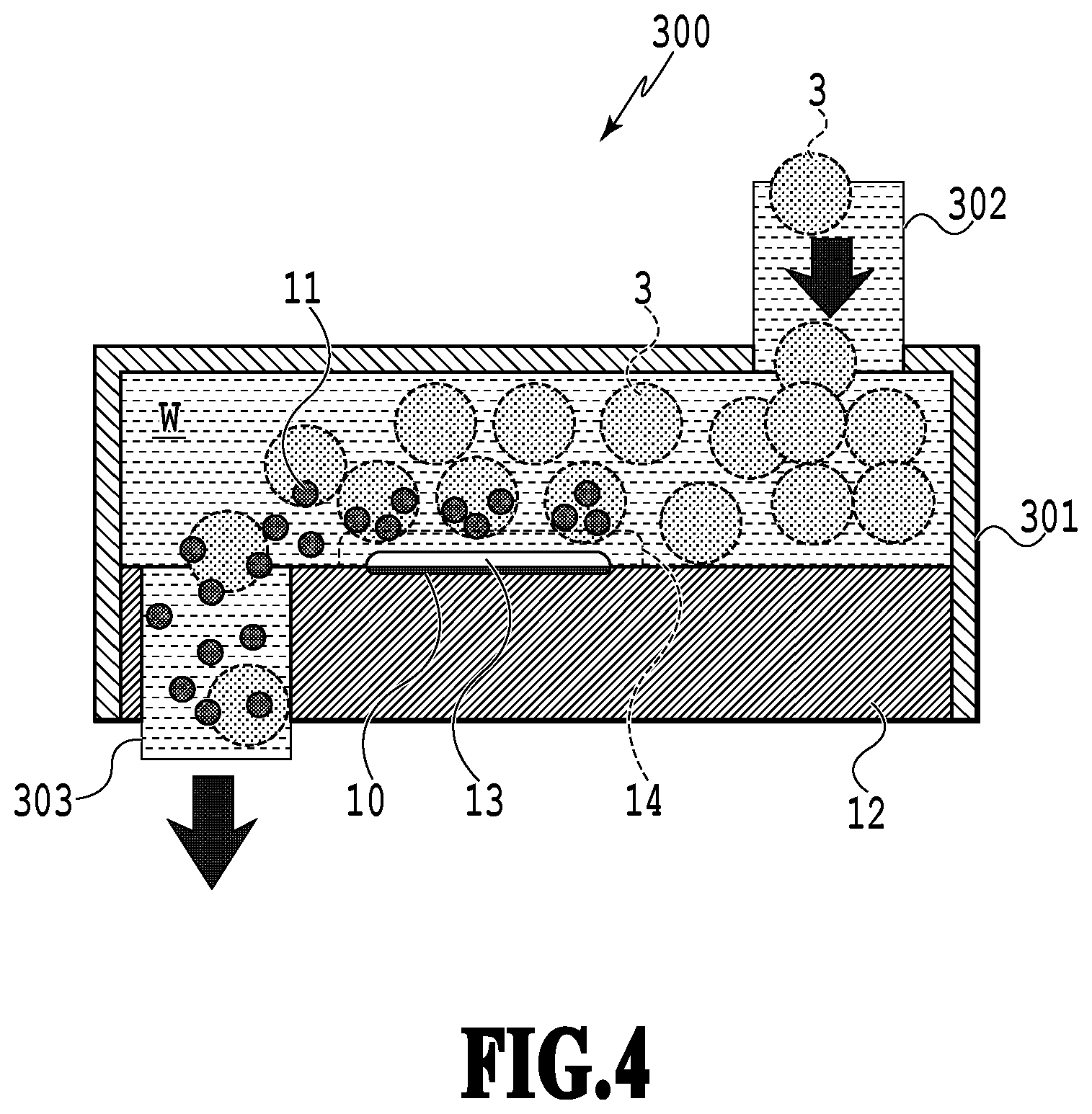 Patent US11772005 Figure 4 – Apparatus for and method of producing ultrafine bubble-containing liquid, and ultrafine bubble-containing liquid