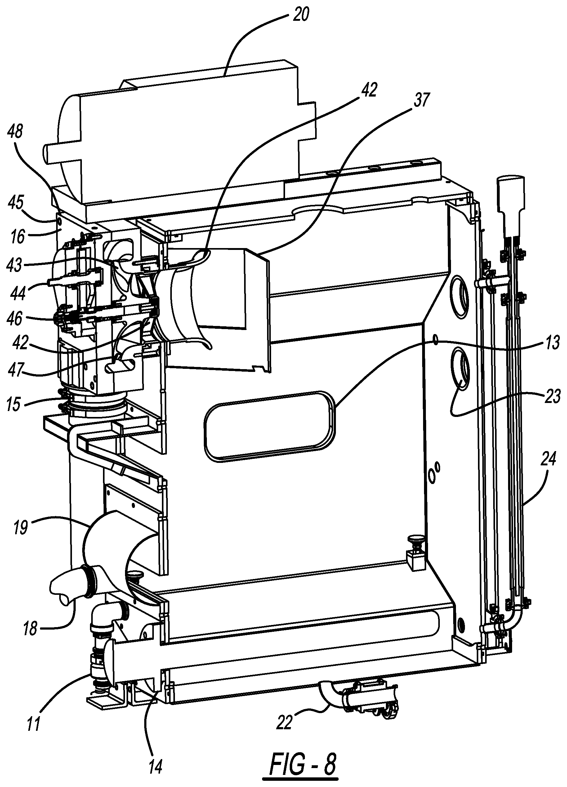 Patent US11772008 Figure 8 – Water treatment system and method of use thereof
