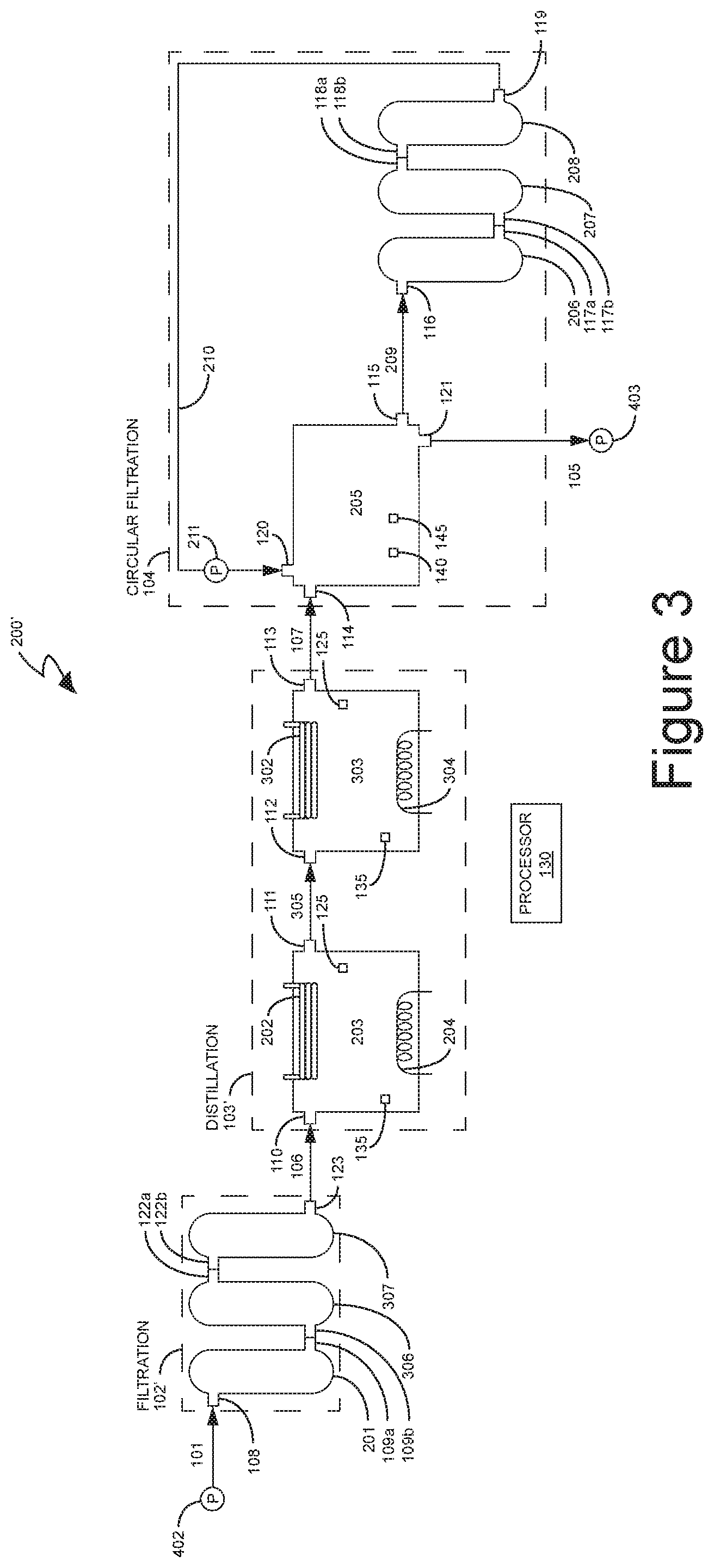 Patent US11772019 Figure 3 – Method and apparatus for recovering dielectric fluids used for immersion cooling