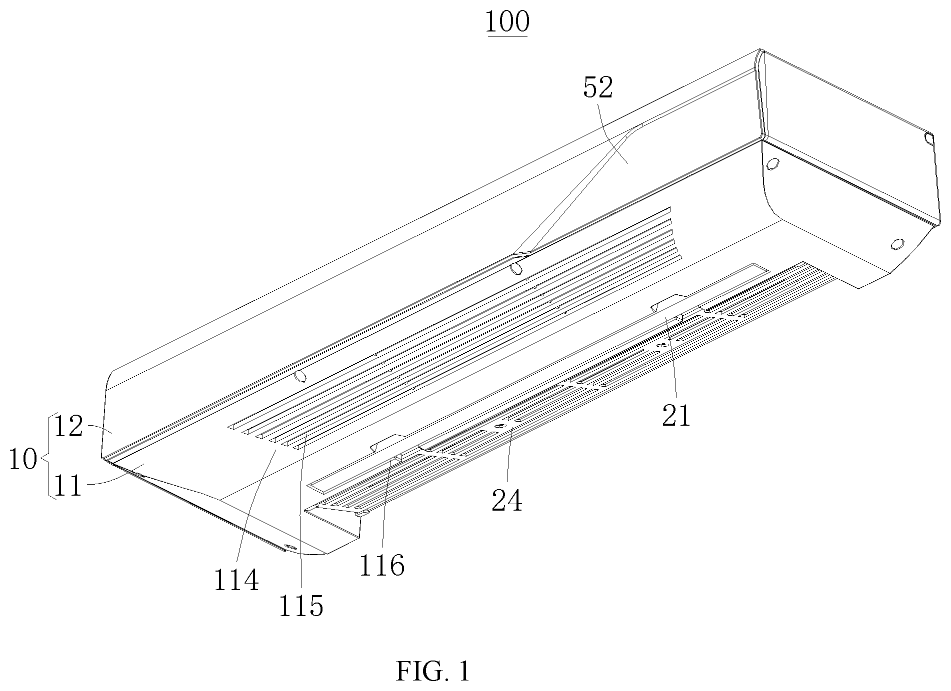 Patent US11772021 Figure 1 – Wall-mounted air purifier