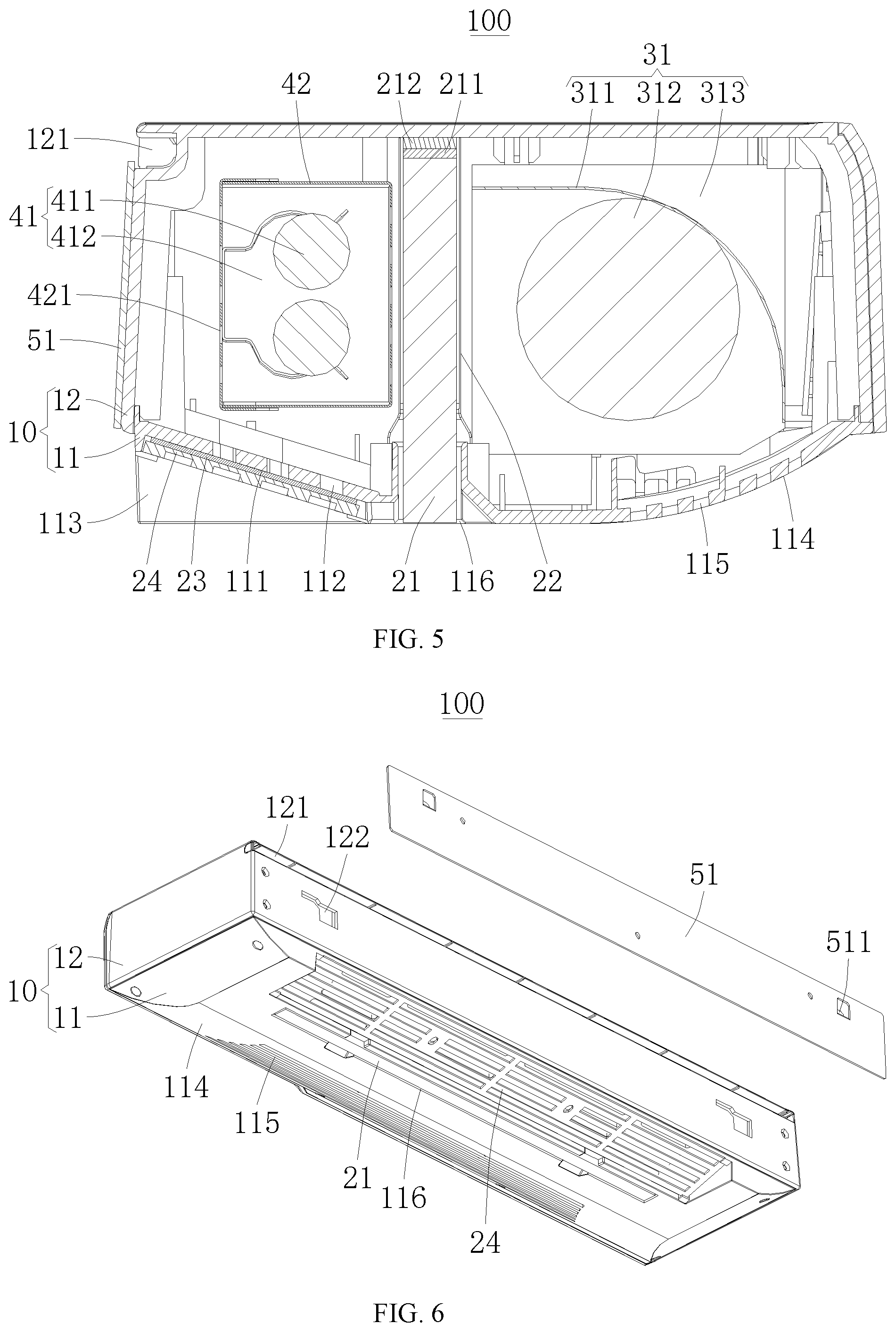 Patent US11772021 Figure 4 – Wall-mounted air purifier