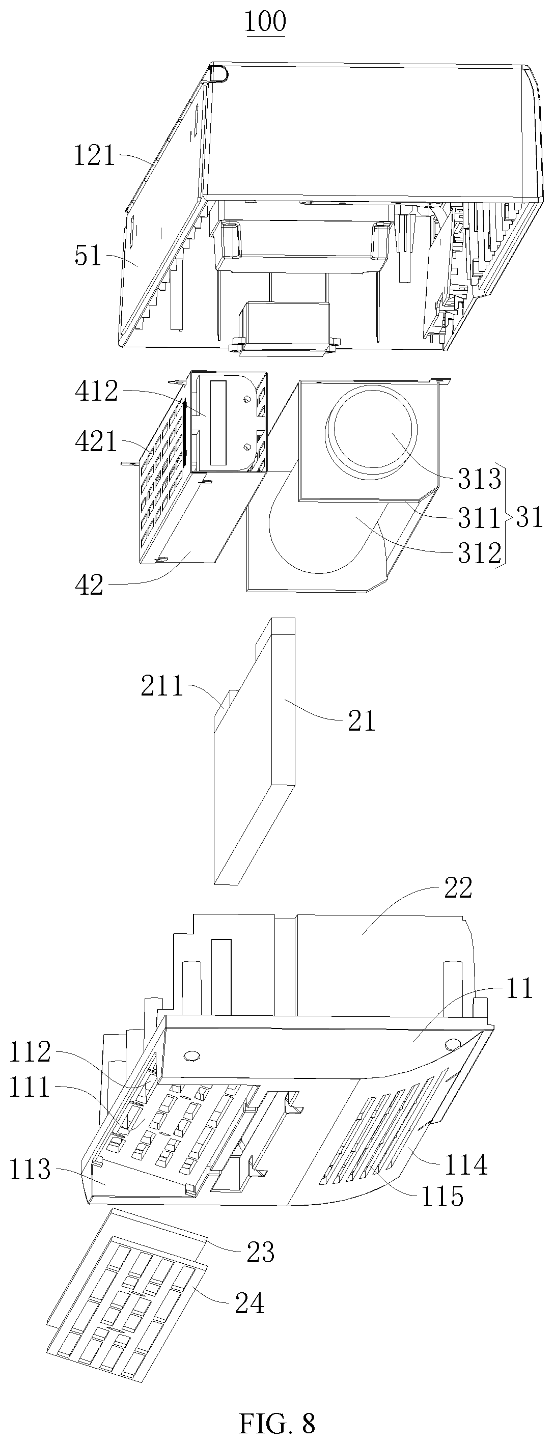 Patent US11772021 Figure 6 – Wall-mounted air purifier
