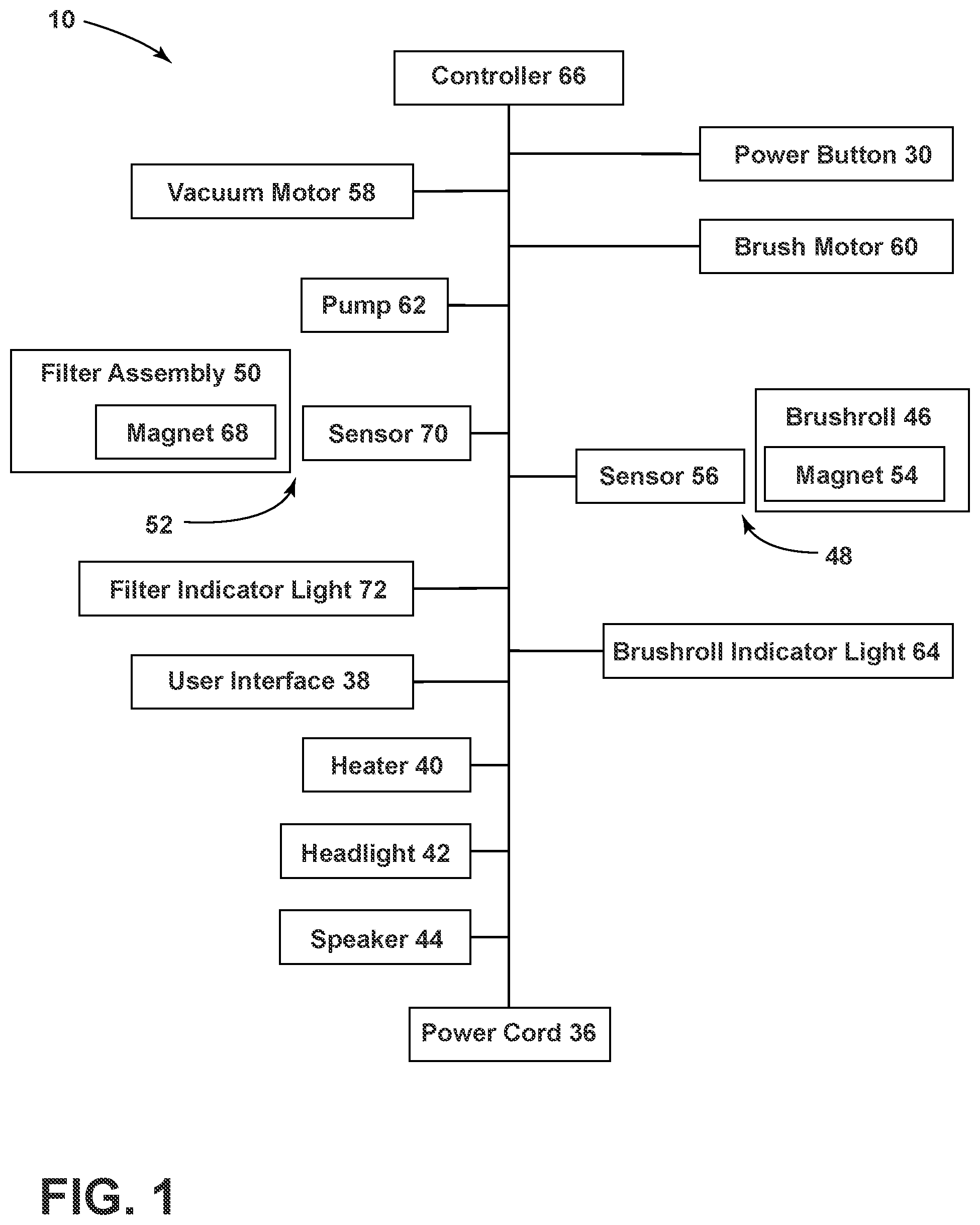 Patent US11772023 — Filter assembly and floor cleaner — Figure 1