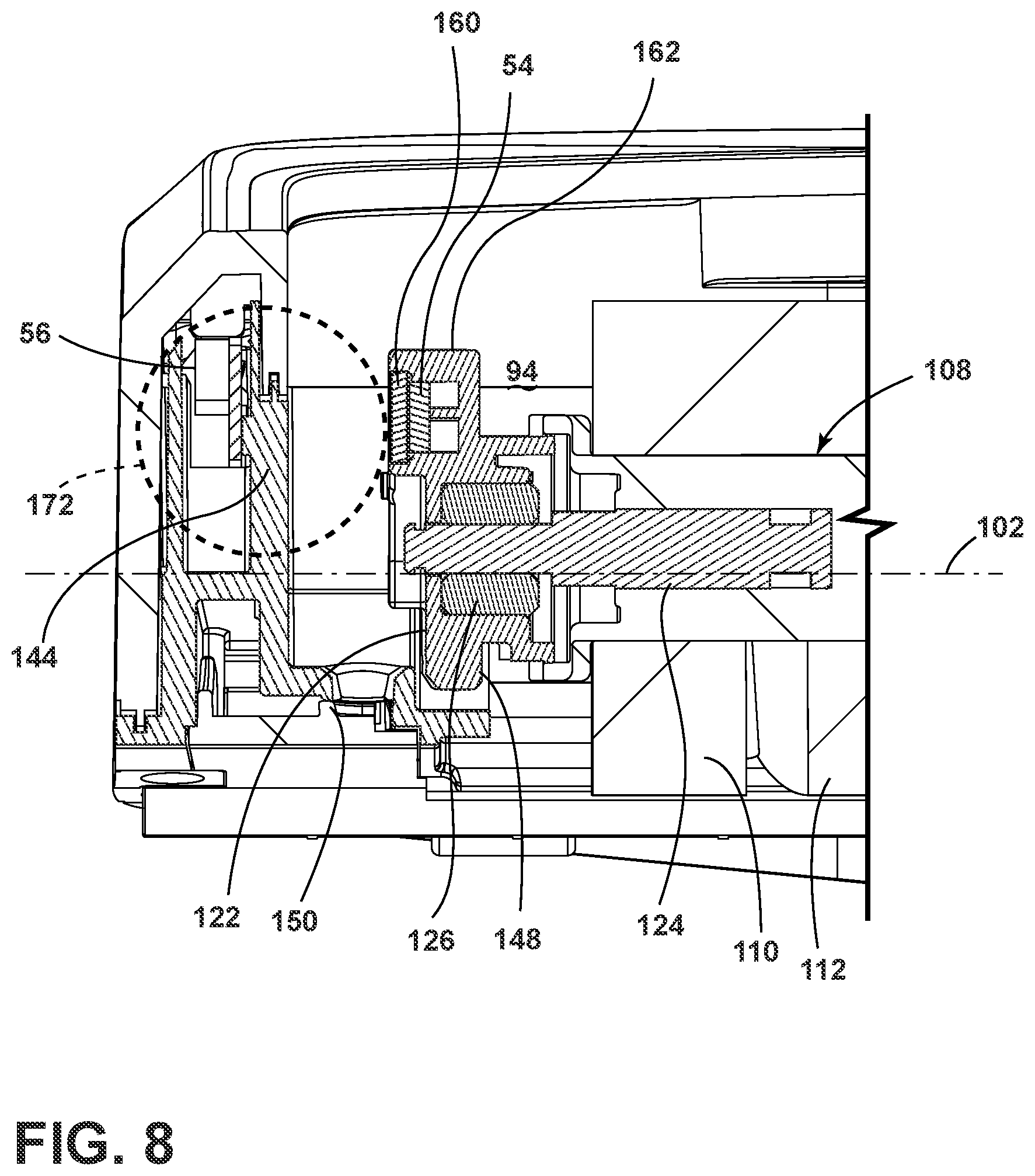 Patent US11772023 Figure 7 – Filter assembly and floor cleaner