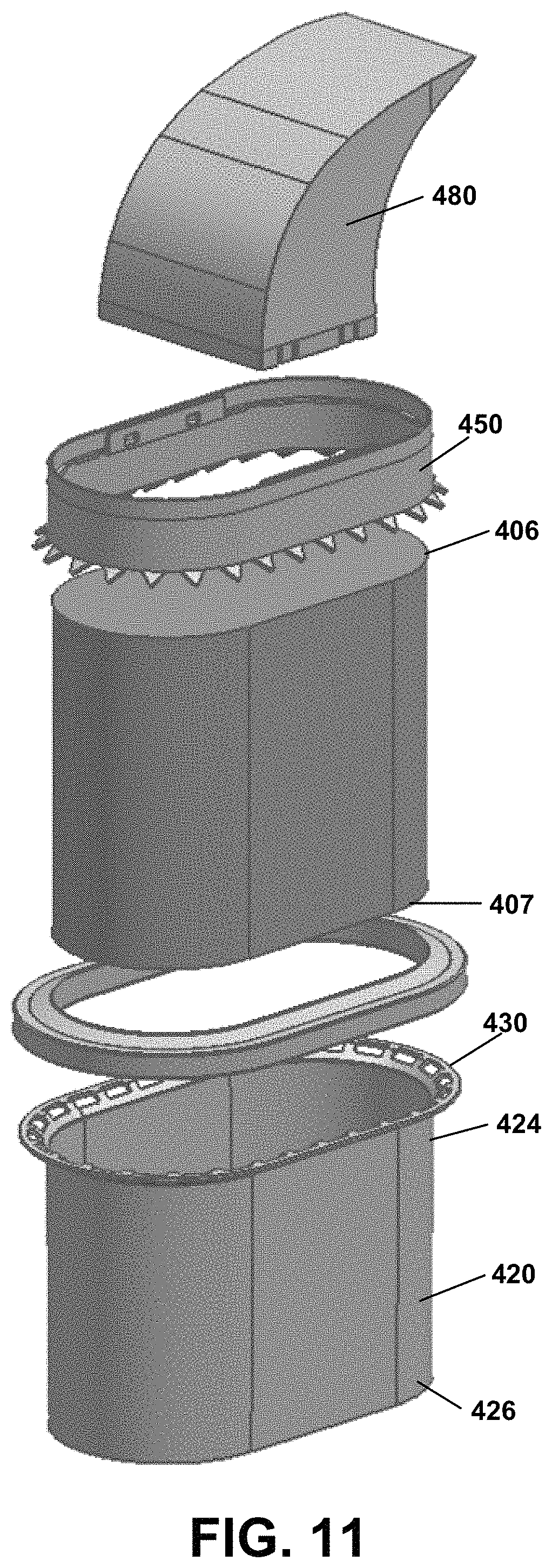 Patent US11772026 Figure 13 – Filter cartridges; air cleaner assemblies; housings; features; components; and, methods