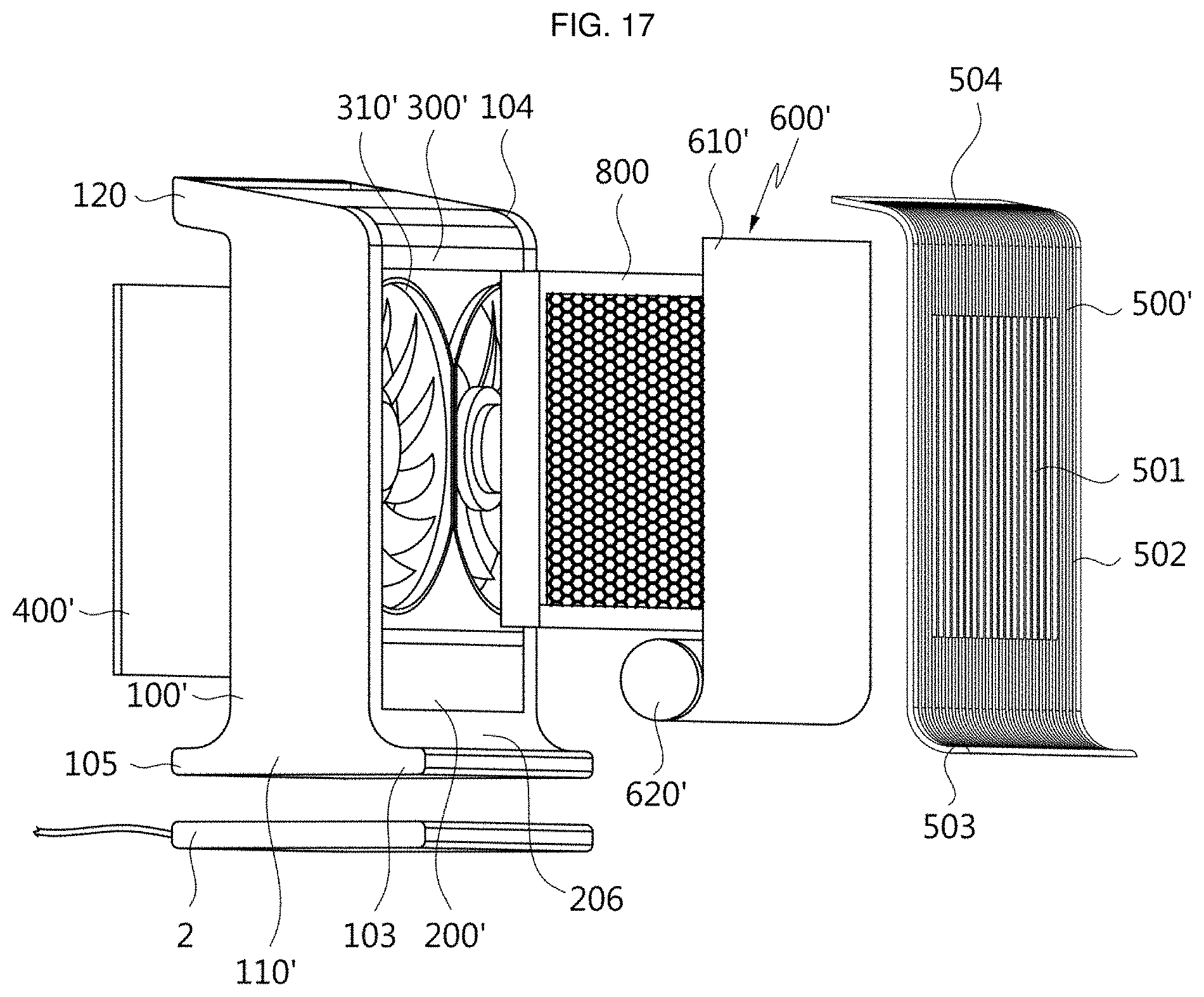 Patent US11772027 Figure 20 – Air cleaner with user interface