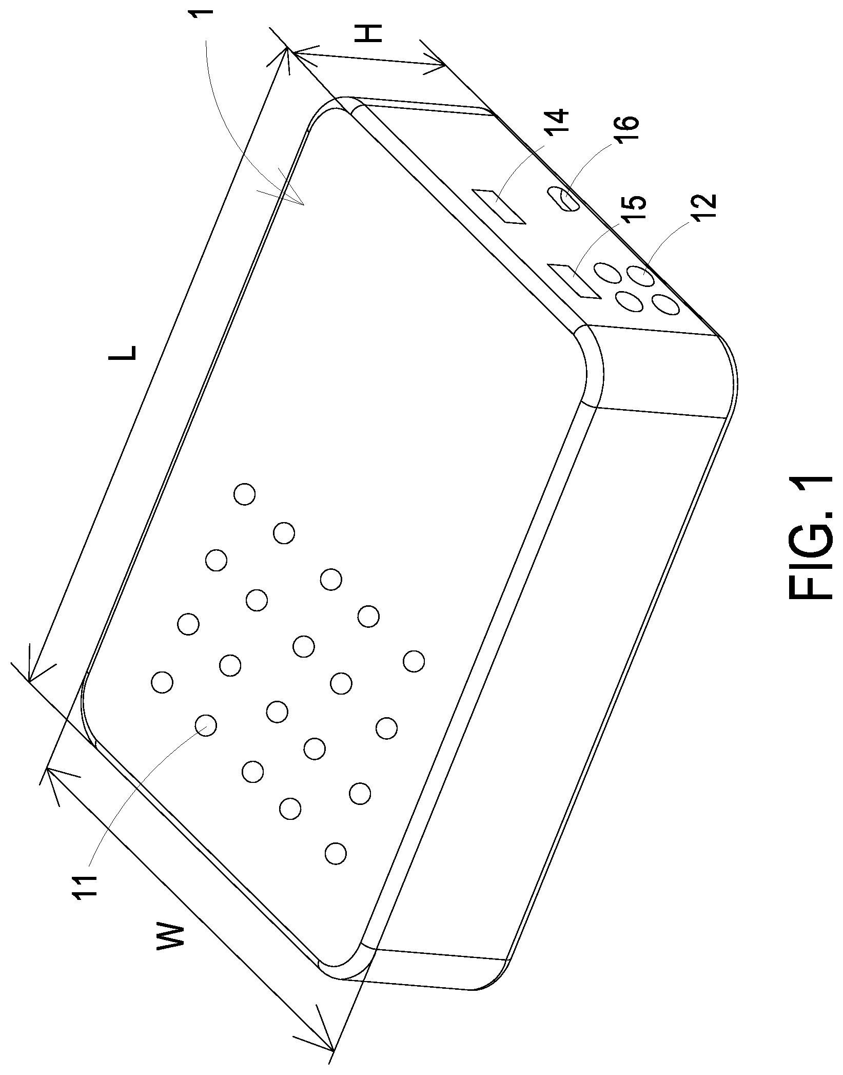 Patent US11772030 Figure 1 – Miniature gas detection and purification device