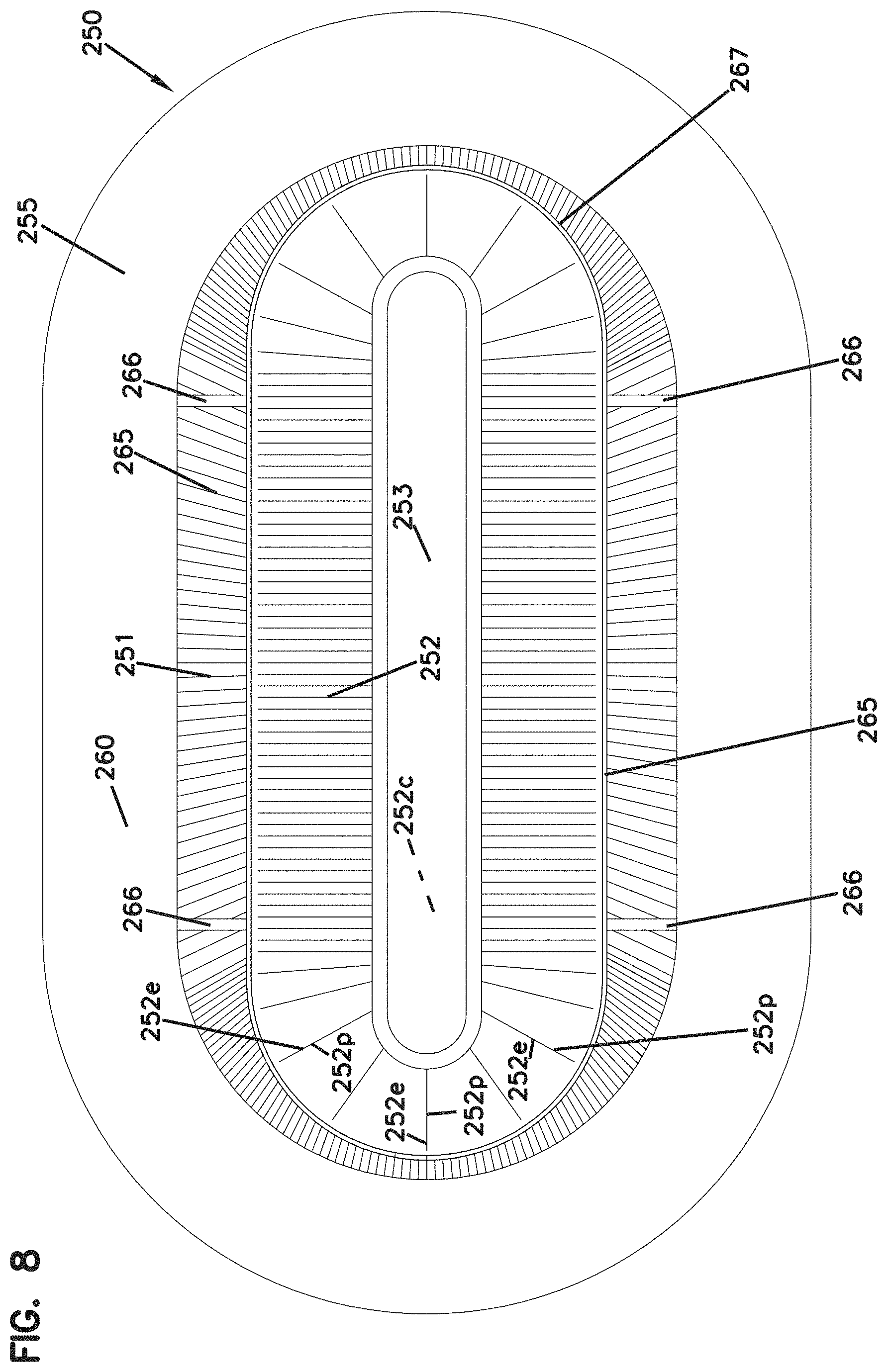 Patent US11772031 Figure 8 – Filter cartridges; air cleaner assemblies; housings; features components; and, methods