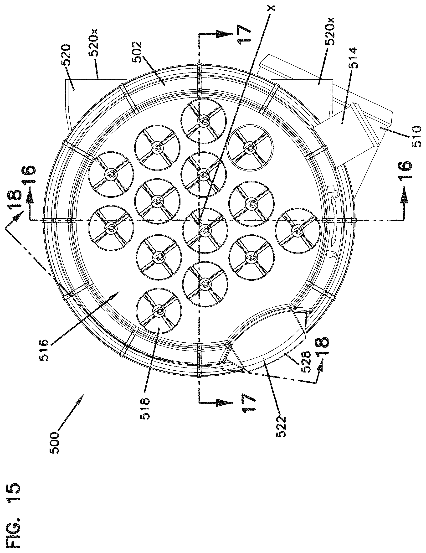 Patent US11772031 Figure 18 – Filter cartridges; air cleaner assemblies; housings; features components; and, methods