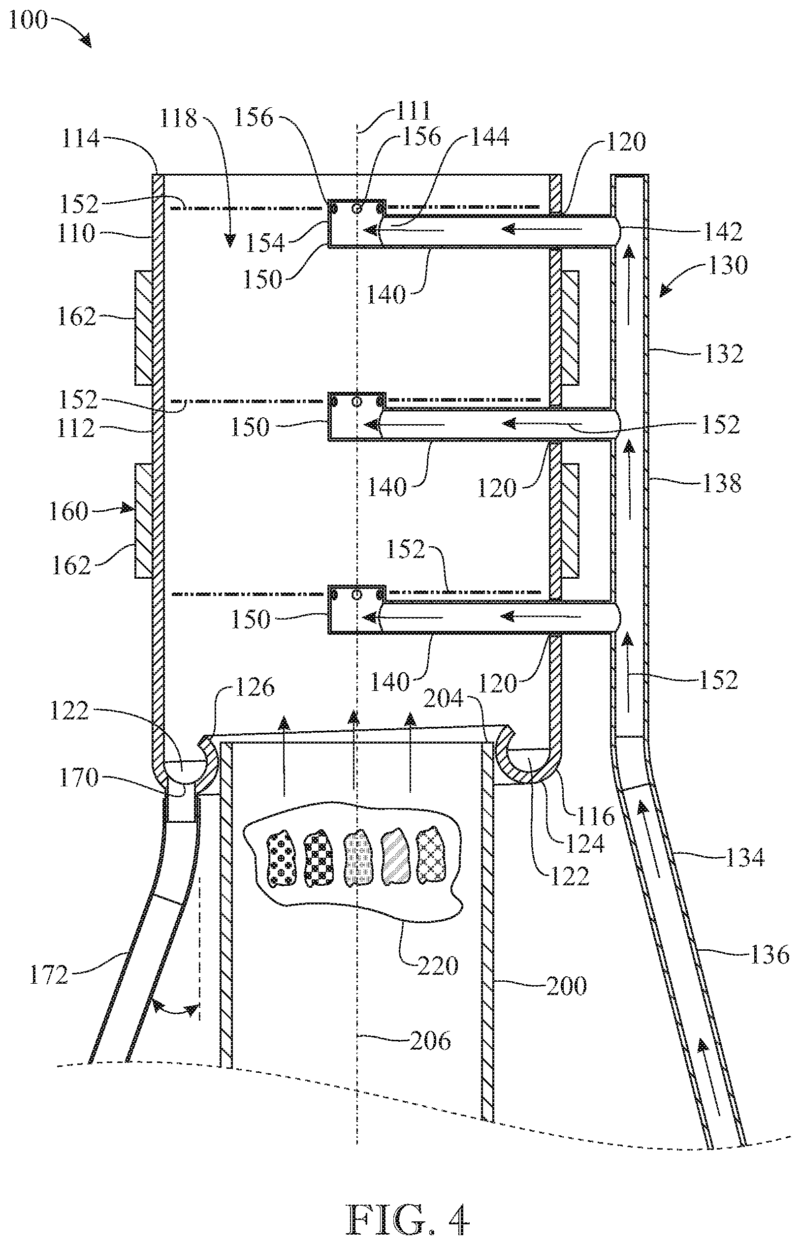 Patent US11772033 Figure 4 – Apparatus and method for reducing pollution emitted by an industrial exhaust source