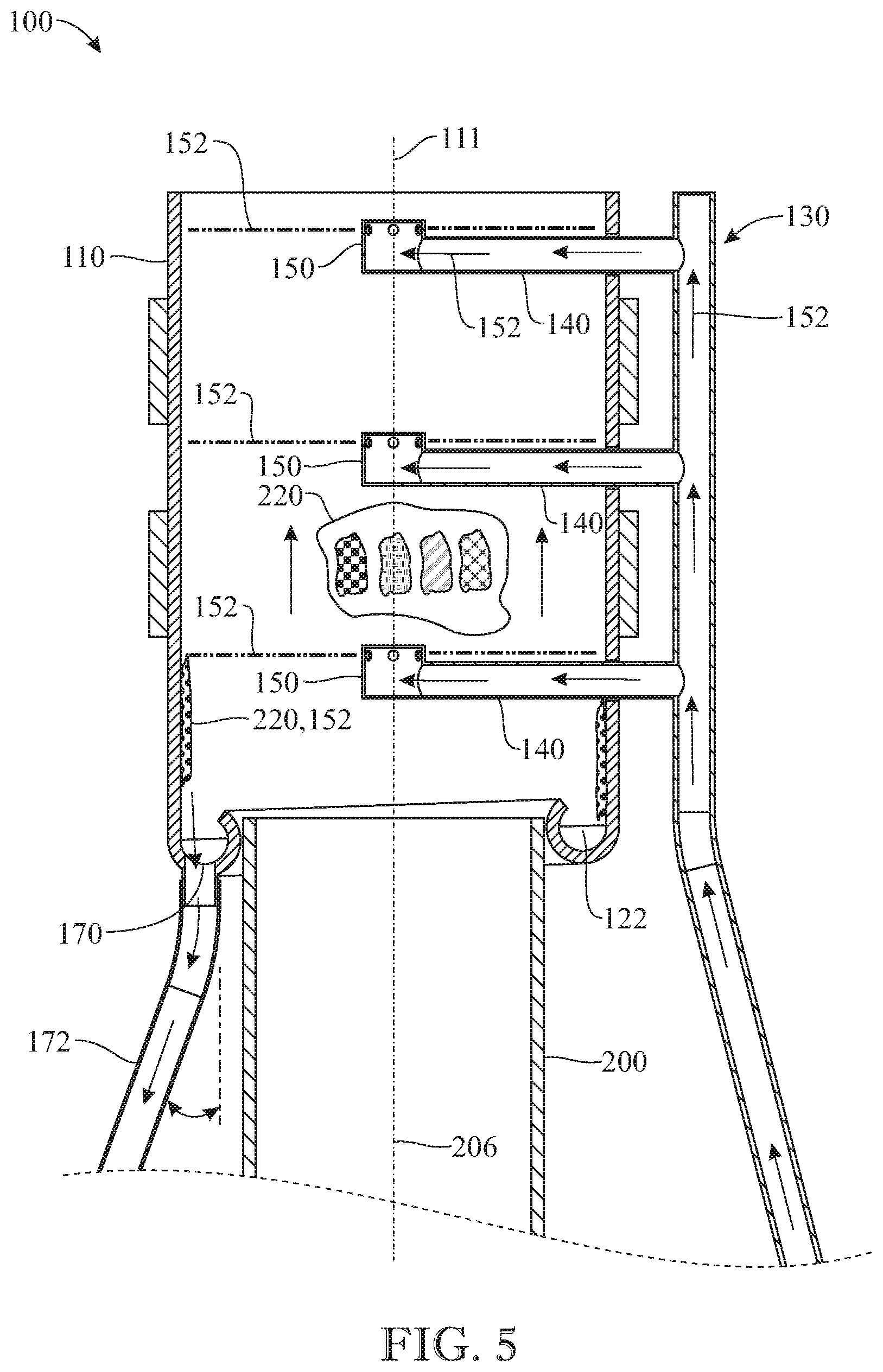 Patent US11772033 Figure 5 – Apparatus and method for reducing pollution emitted by an industrial exhaust source