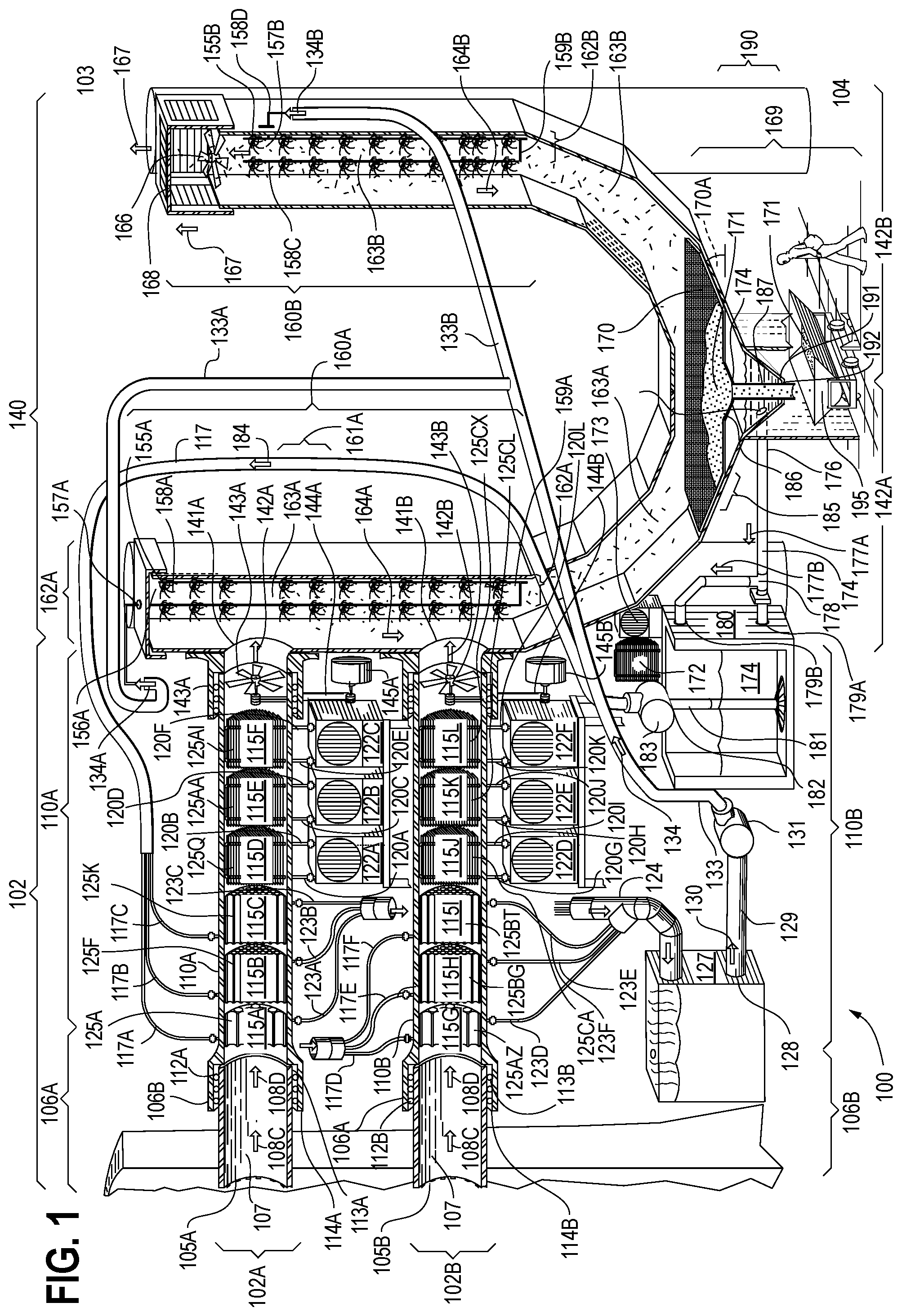 Patent US11772042 Figure 1 – Carbon capture filtration system and method